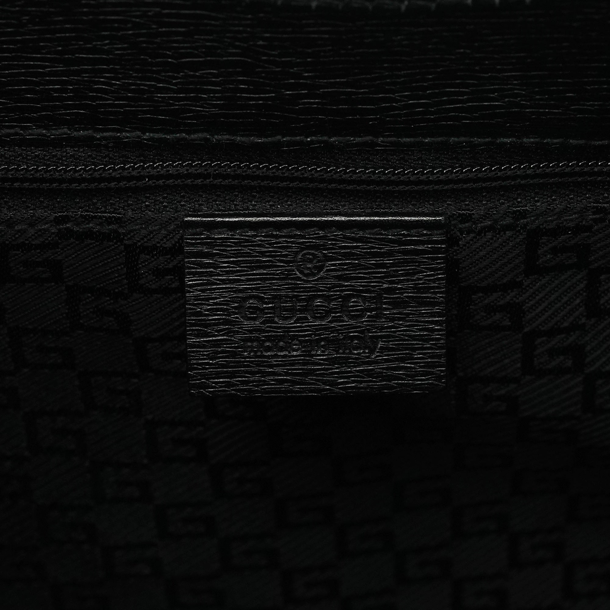 002 1067 Black Leather Jackie Shoulder Bag