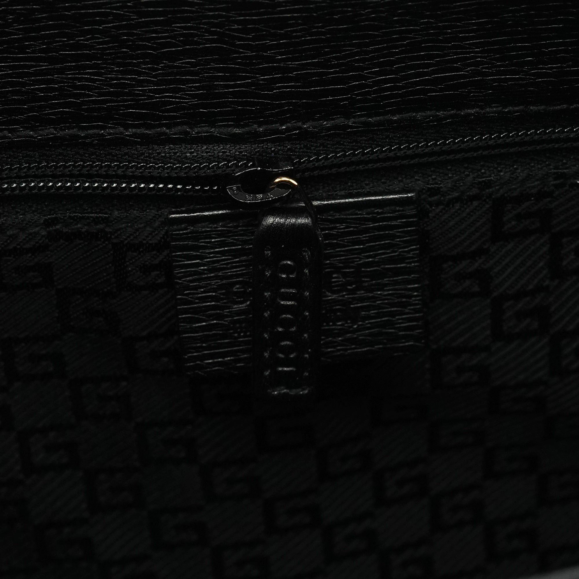 002 1067 Black Leather Jackie Shoulder Bag