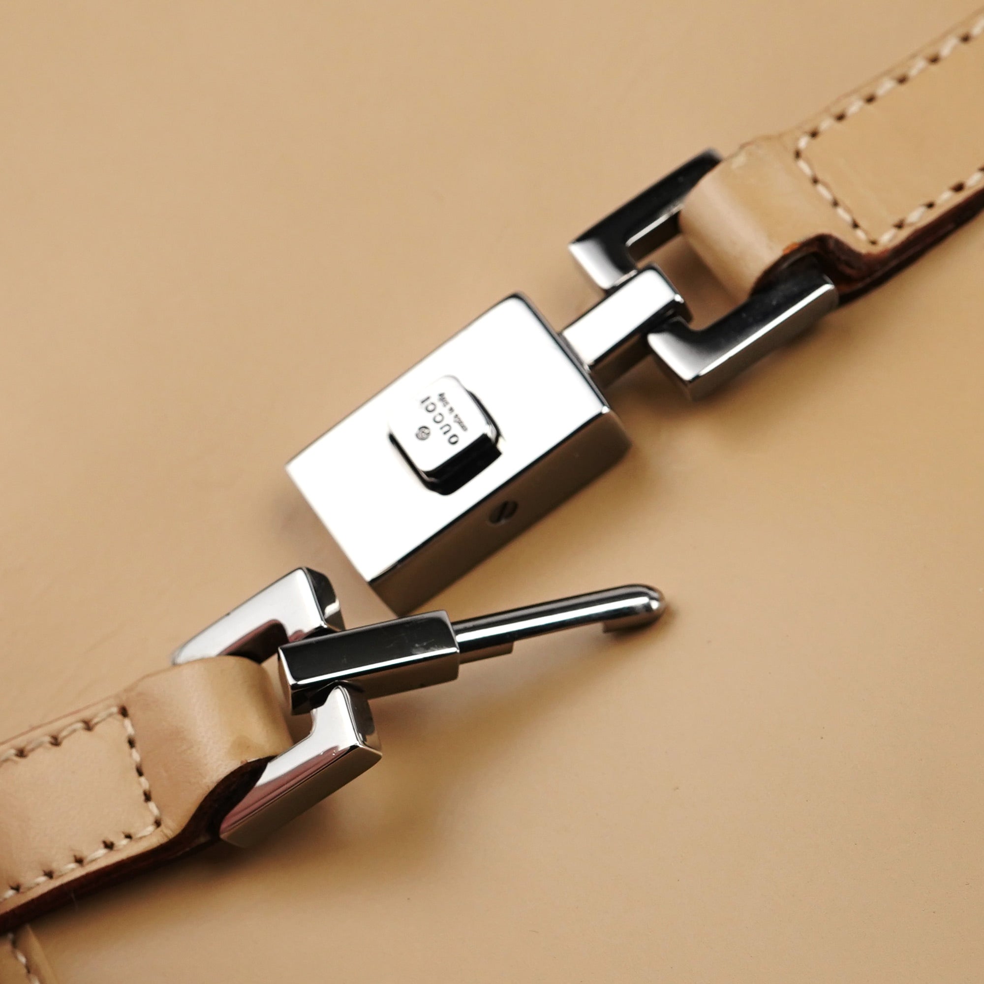 002 1068 Beige Calfskin Jackie Bag