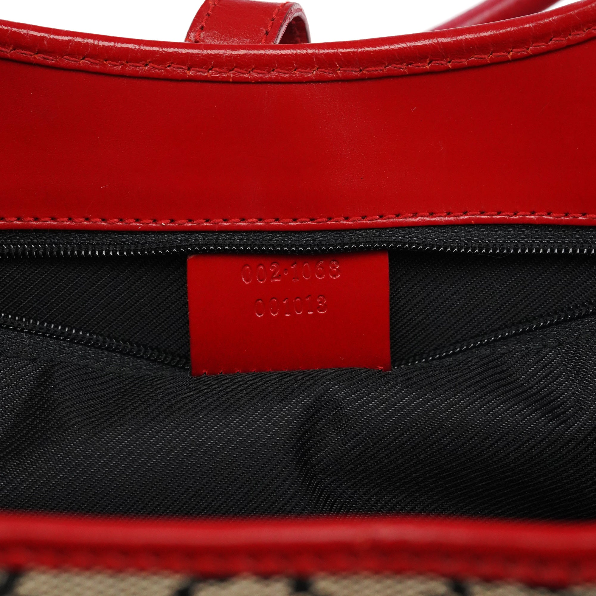 002 1068 Beige Red GG Jackie Shoulder Bag