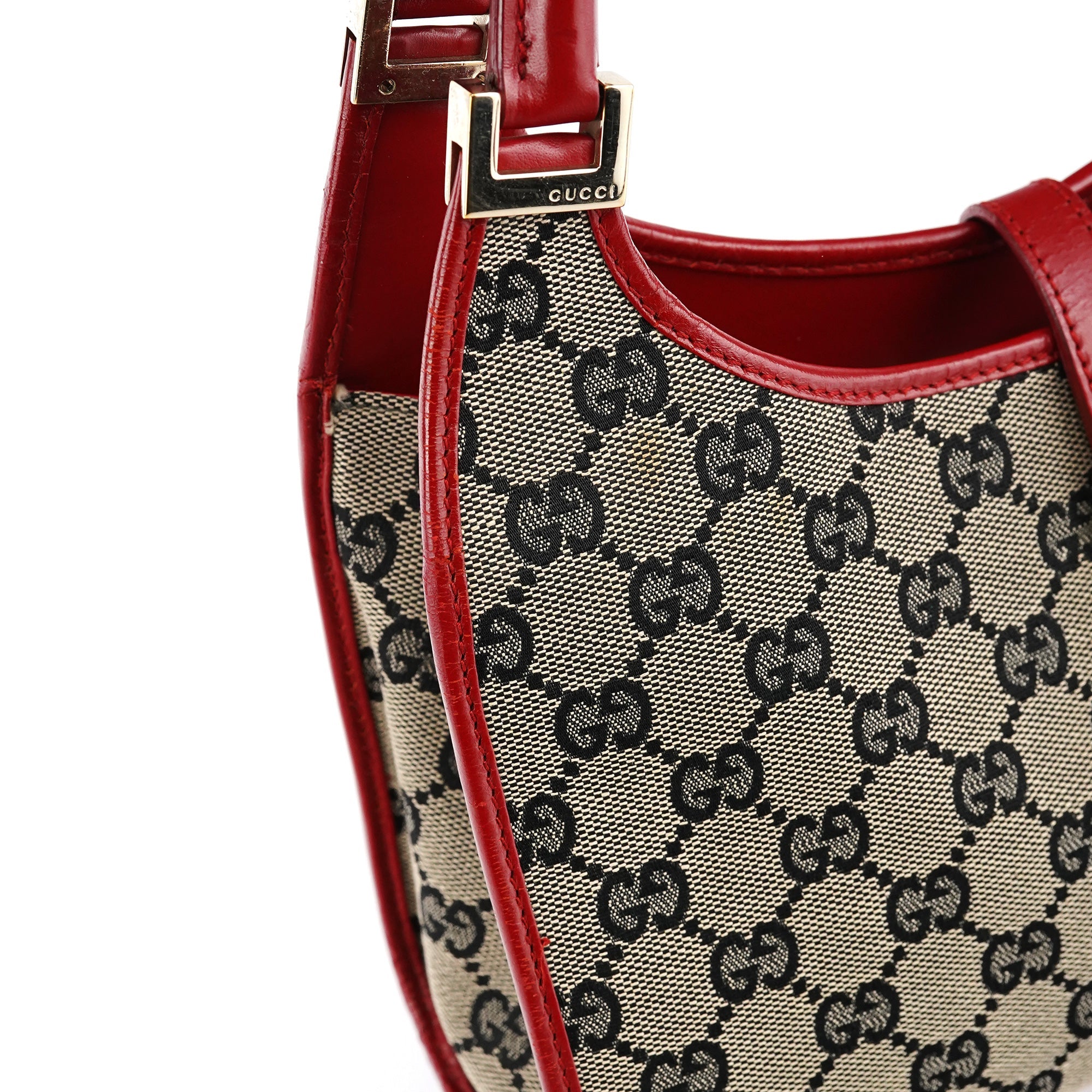 002 1068 Beige Red GG Jackie Shoulder Bag