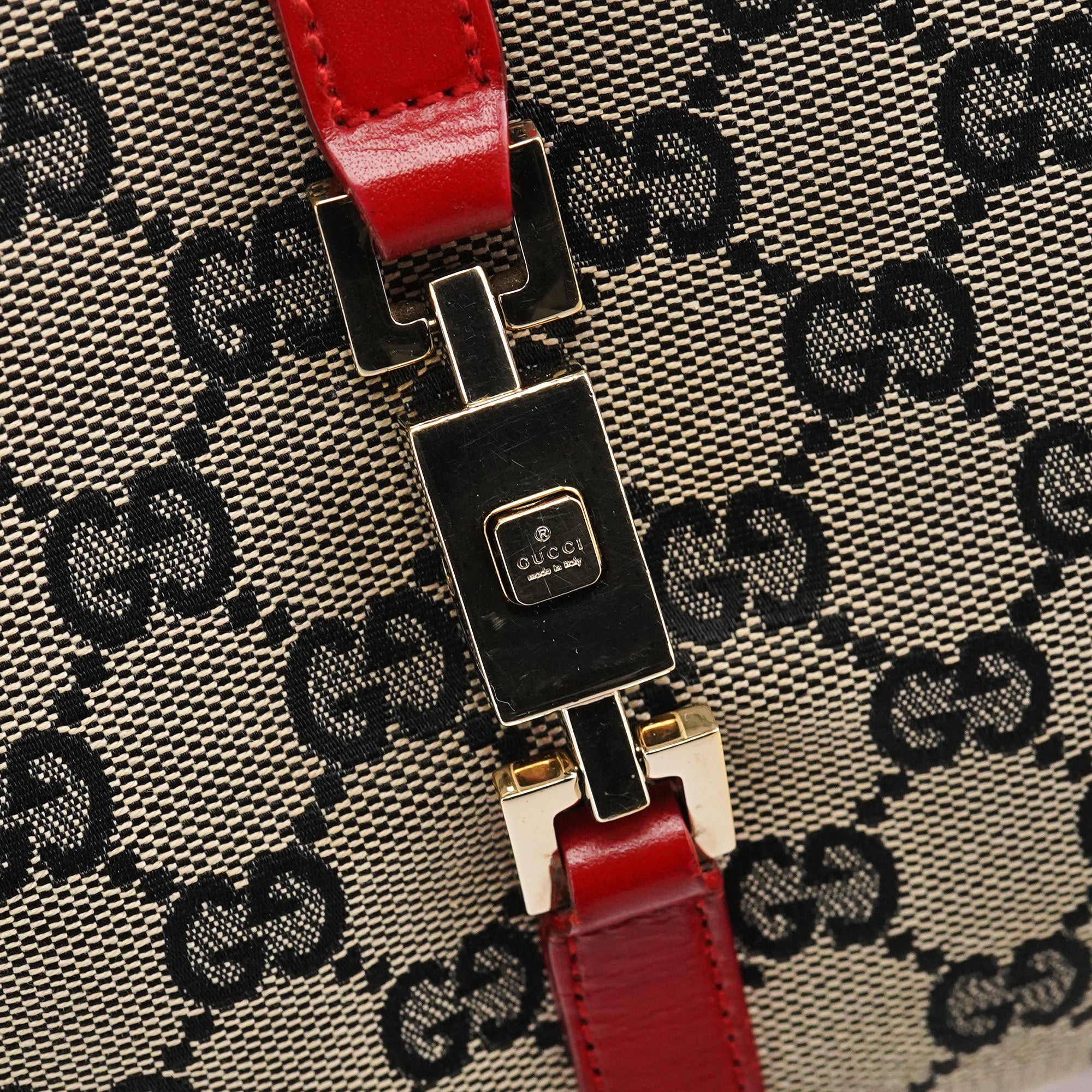 002 1068 Beige Red GG Jackie Shoulder Bag