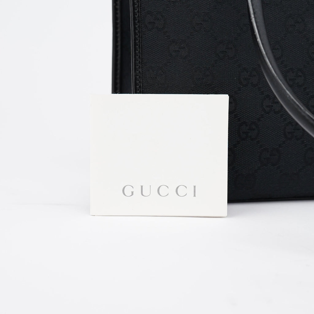 002 1073 Black GG Jackie Tote Bag