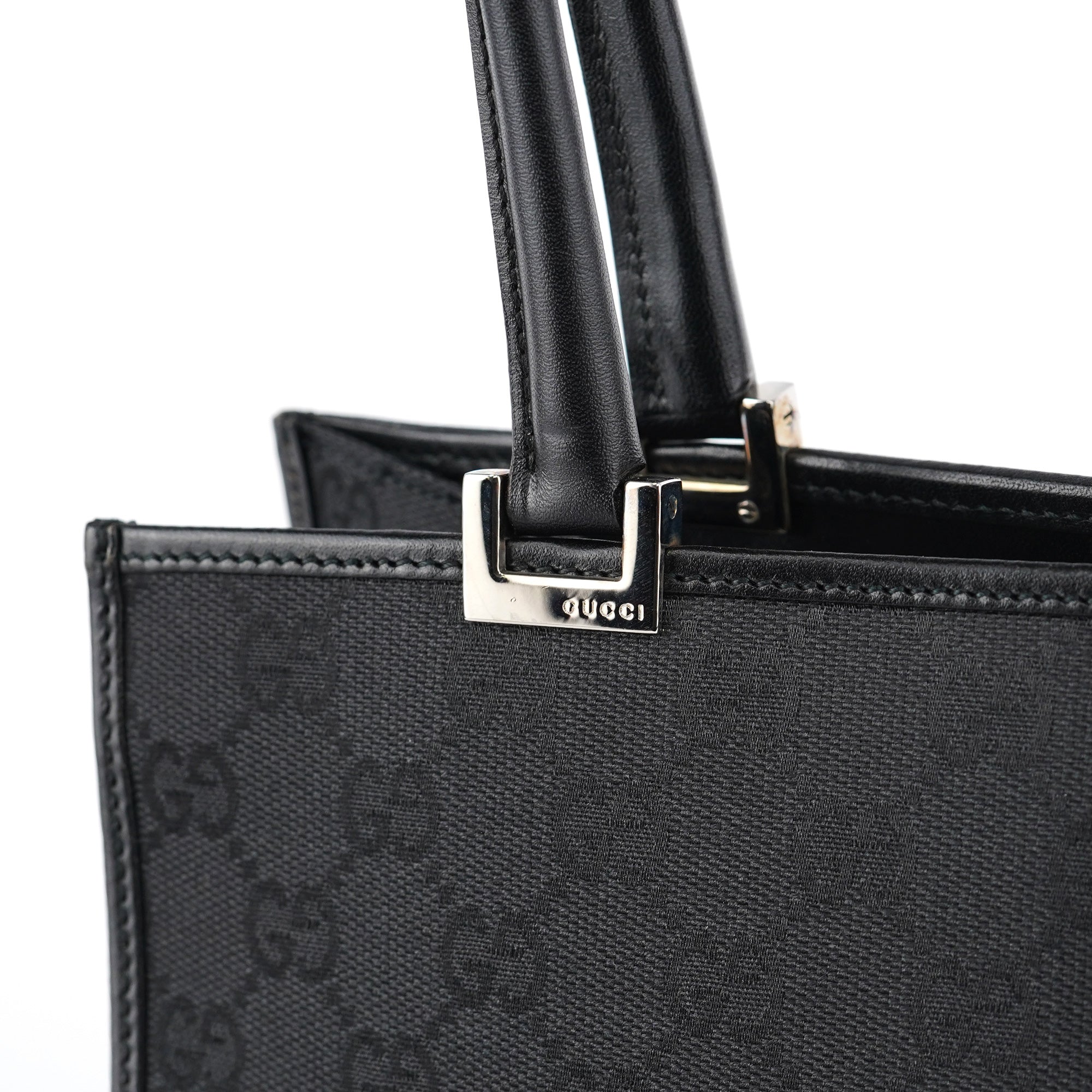 002 1073 Black GG Jackie Tote Bag