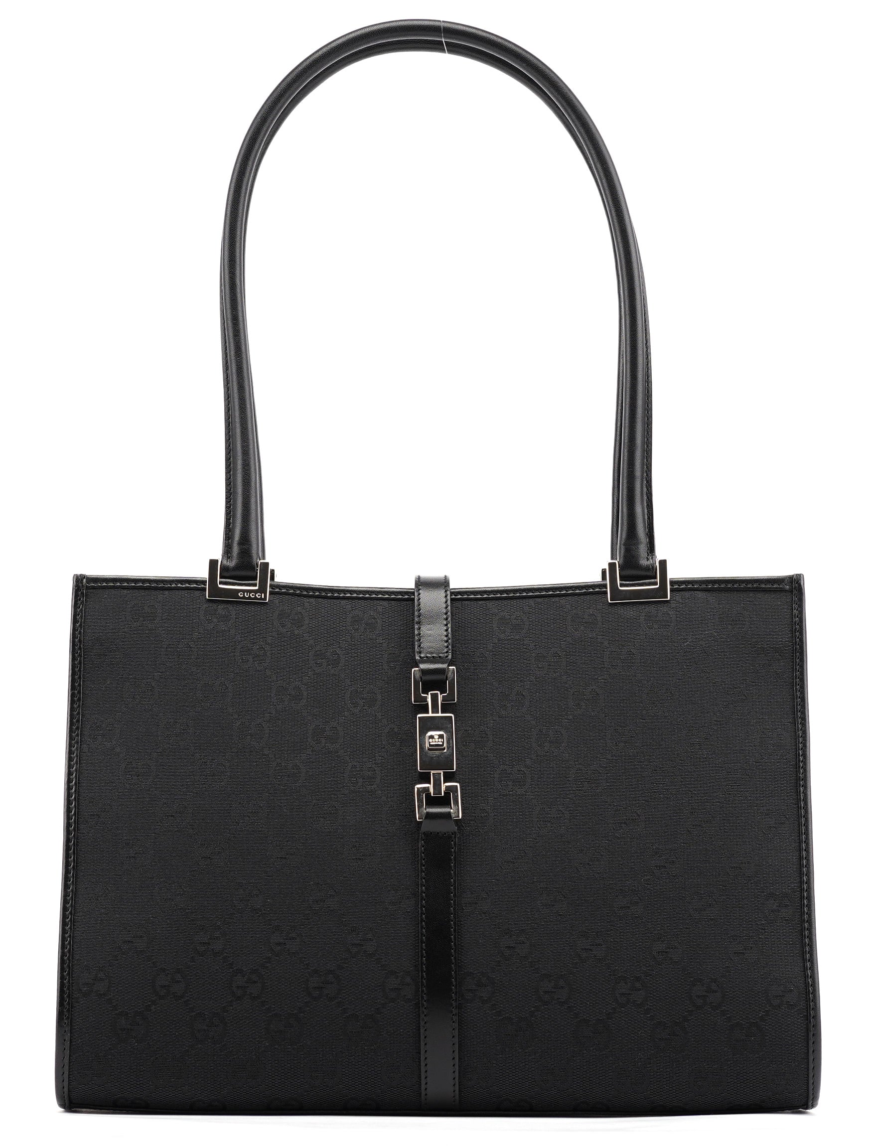 002 1073 Black GG Jackie Tote Bag