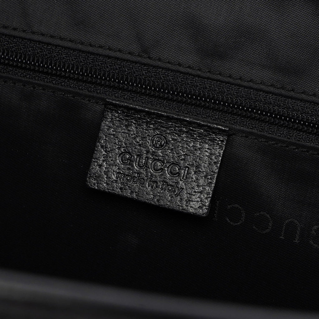 002 1073 Black Leather Jackie Tote