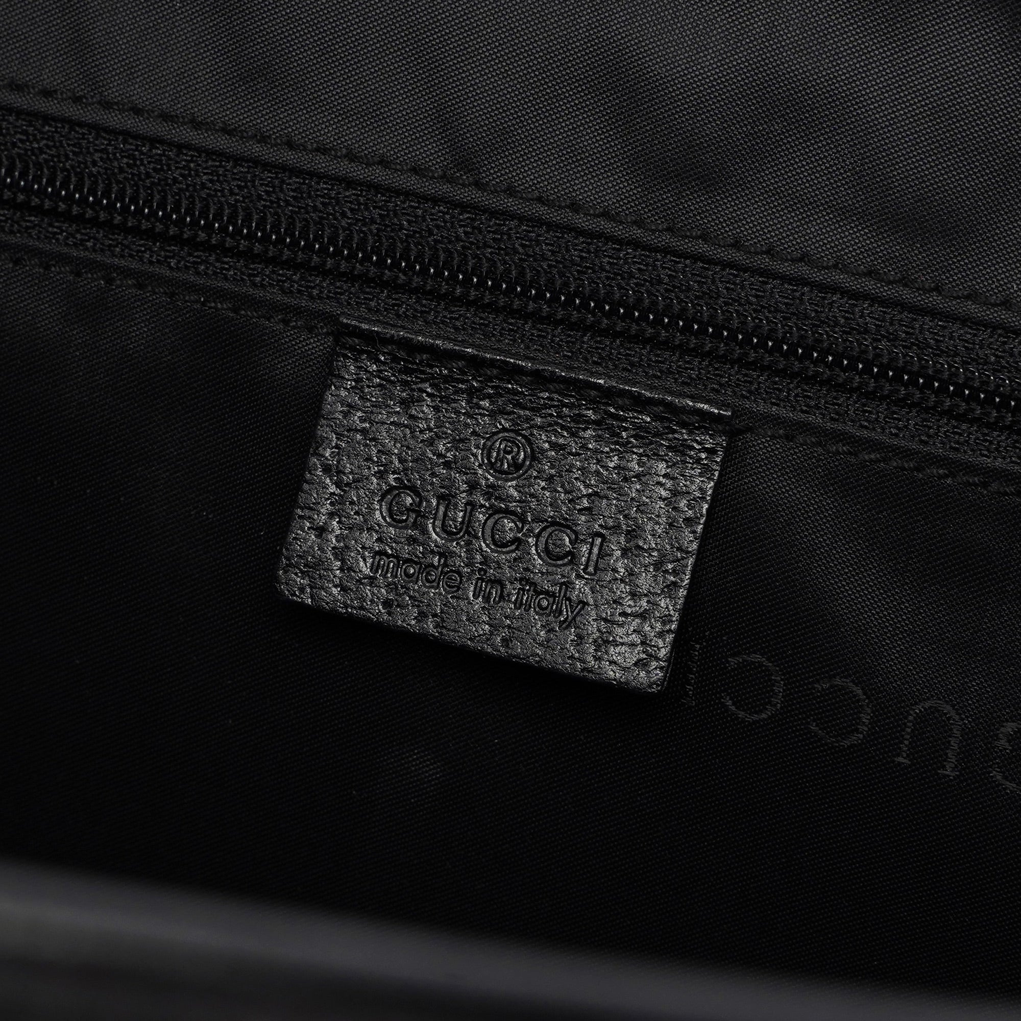 002 1073 Black Leather Jackie Tote