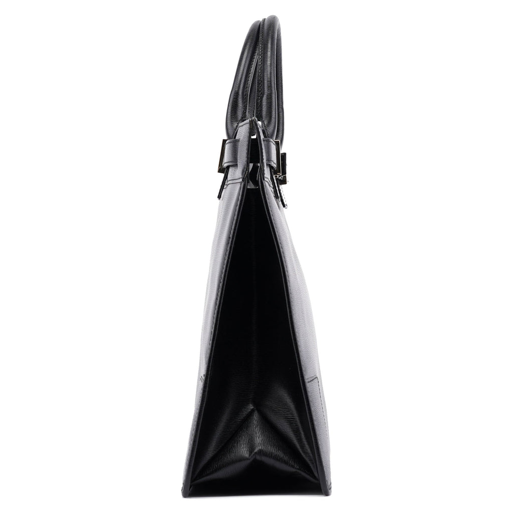002 1090 Black Leather Tote Bag