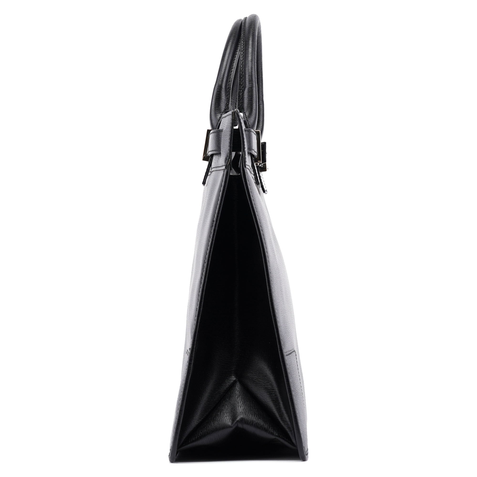 002 1090 Black Leather Tote Bag