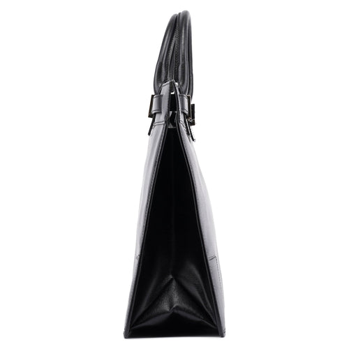 002 1090 Black Leather Tote Bag