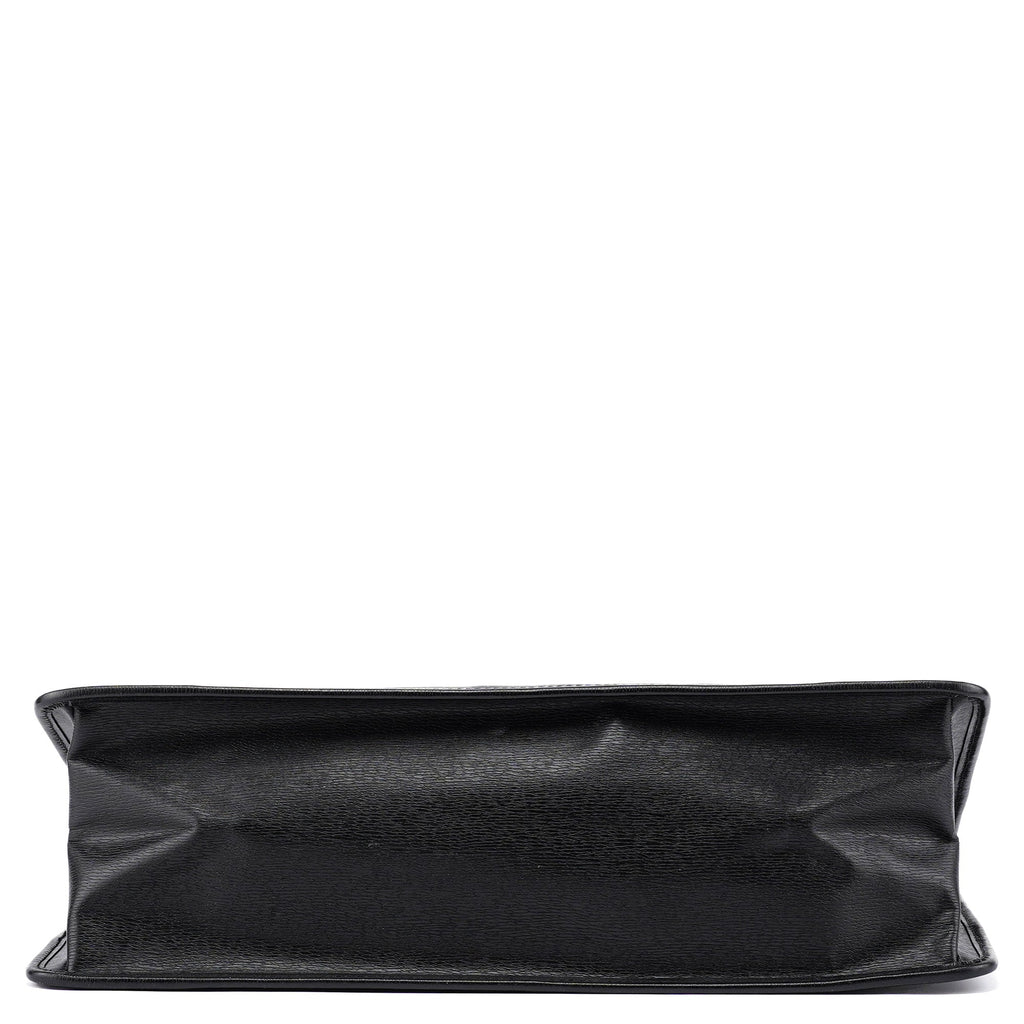 002 1090 Black Leather Tote Bag