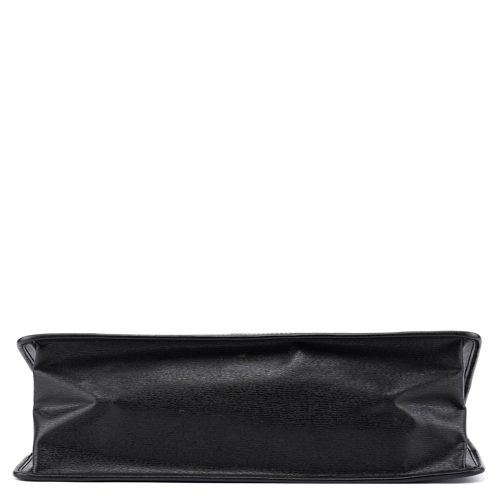 002 1090 Black Leather Tote Bag