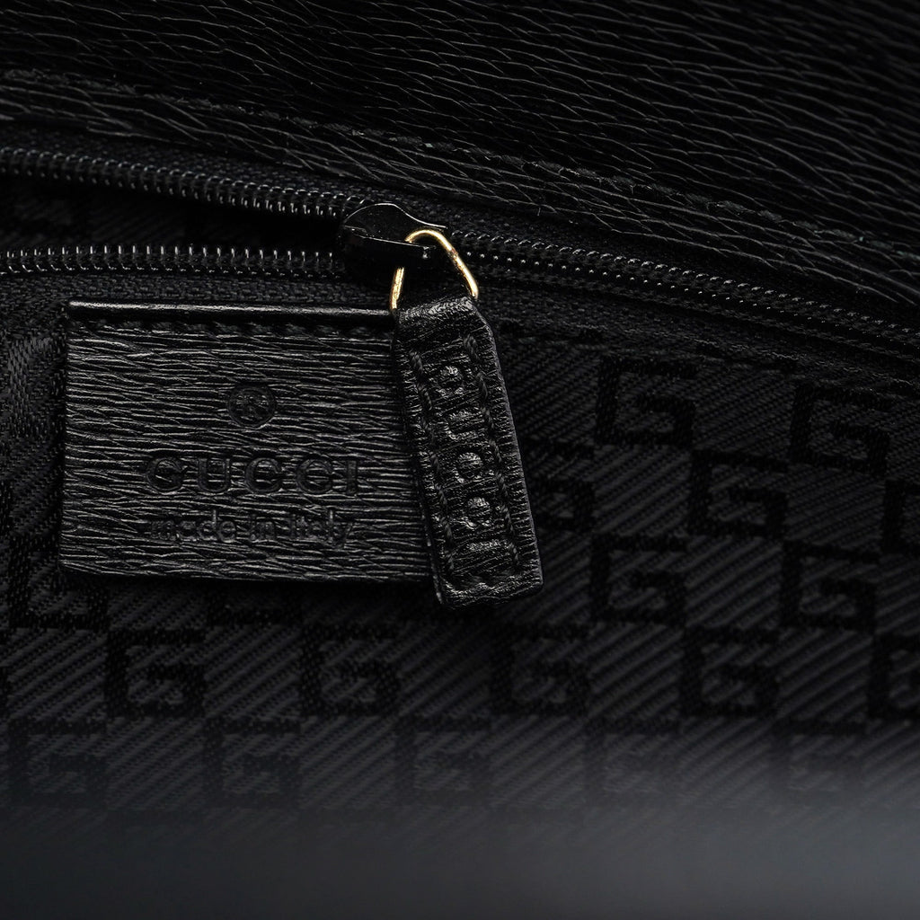 002 1090 Black Leather Tote Bag