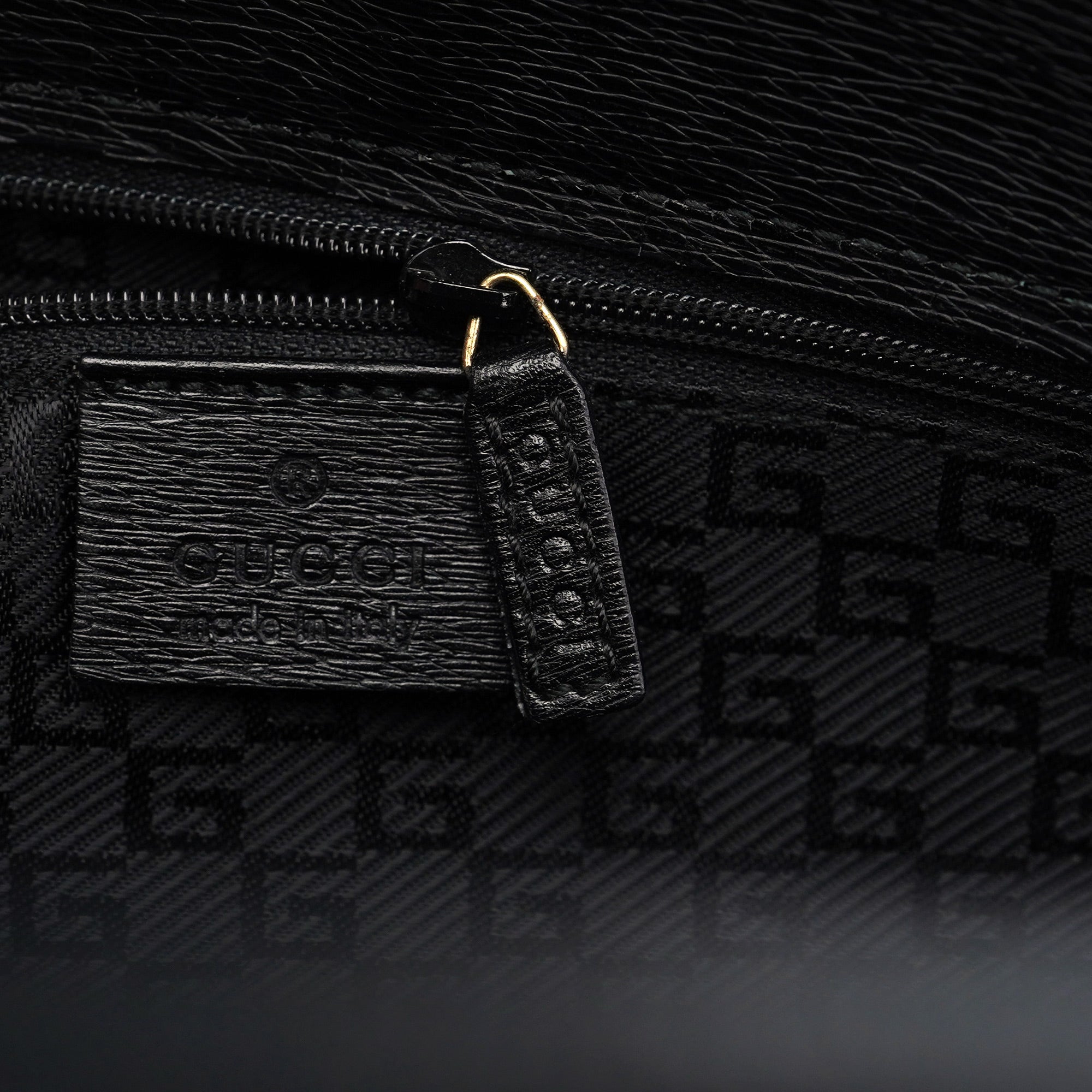 002 1090 Black Leather Tote Bag