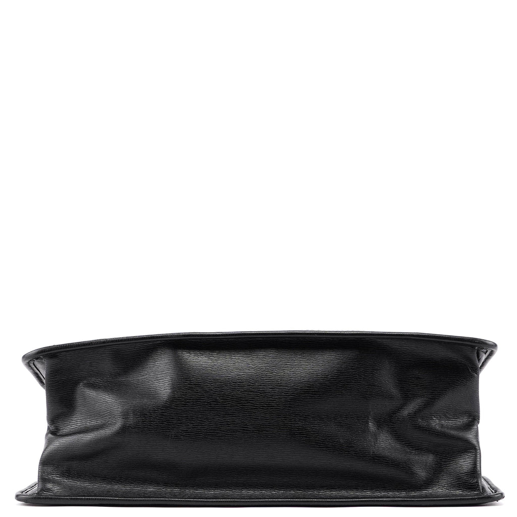 002 1091 Black Leather Tote Bag