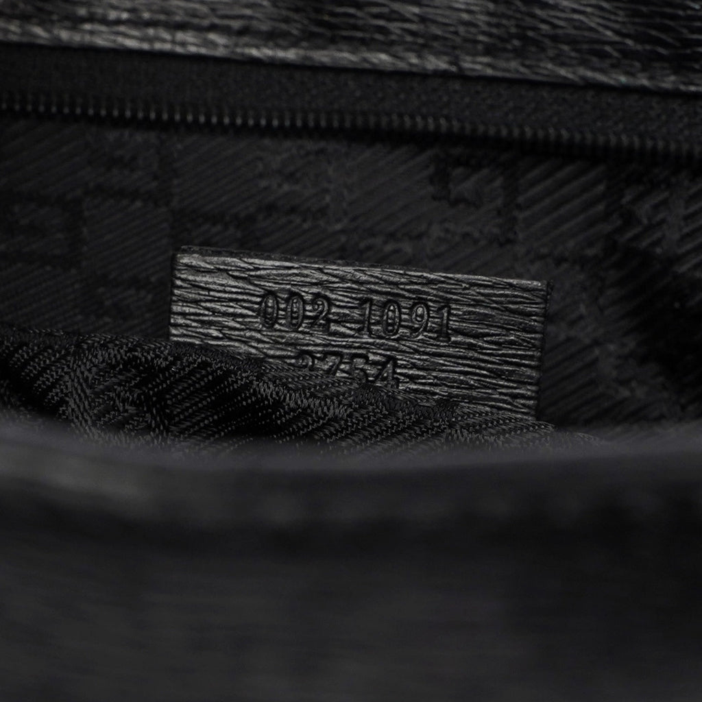 002 1091 Black Leather Tote Bag