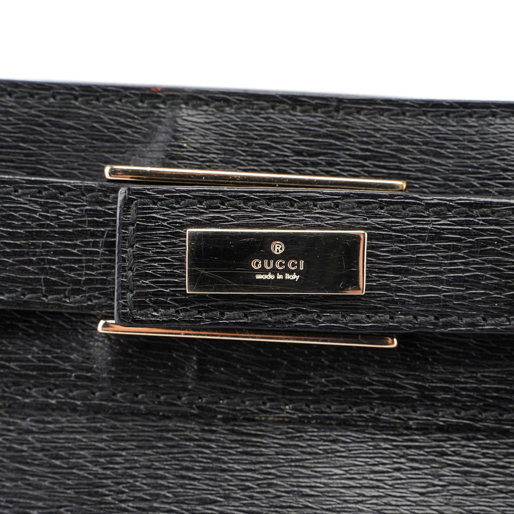 002 1091 Black Leather Tote Bag
