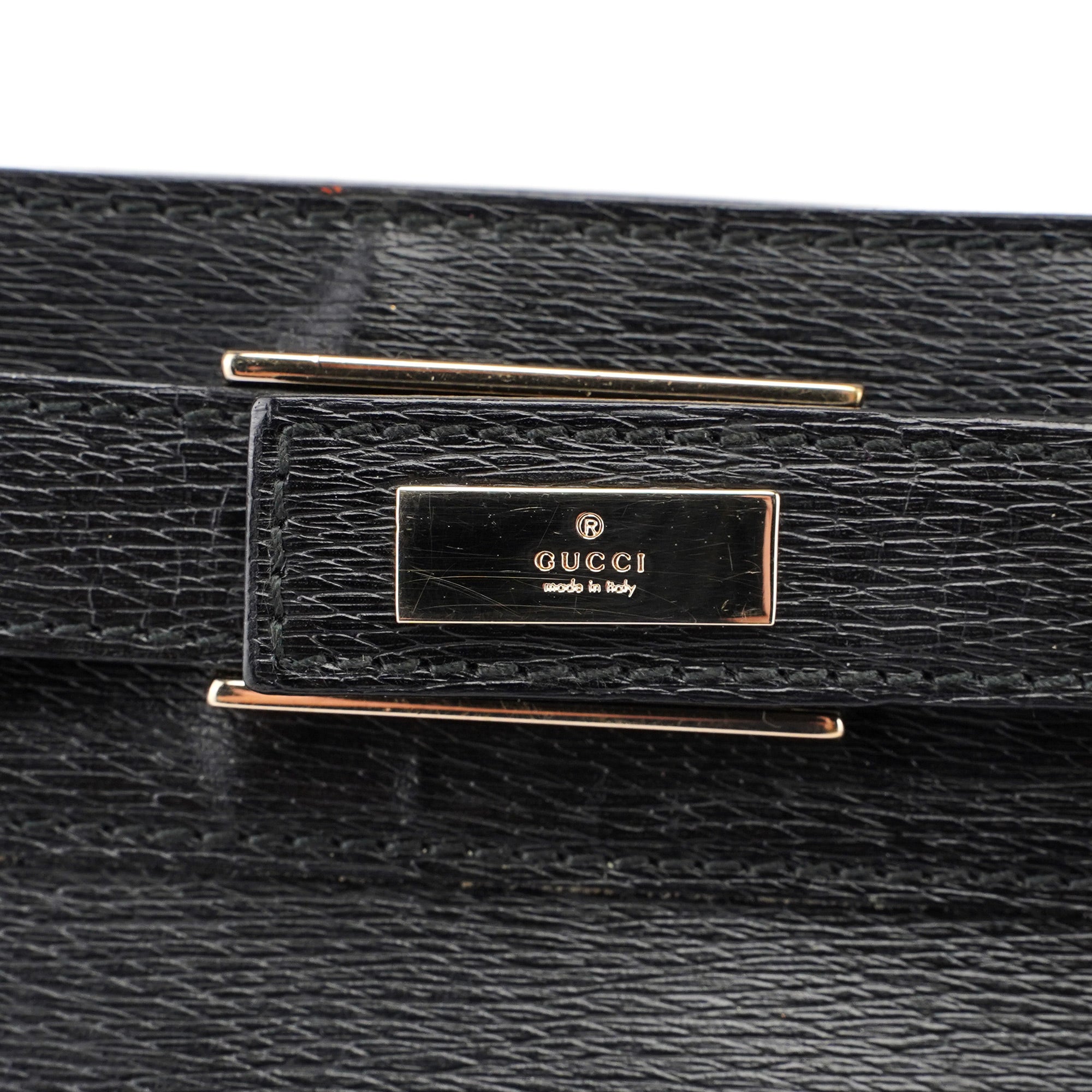 002 1091 Black Leather Tote Bag