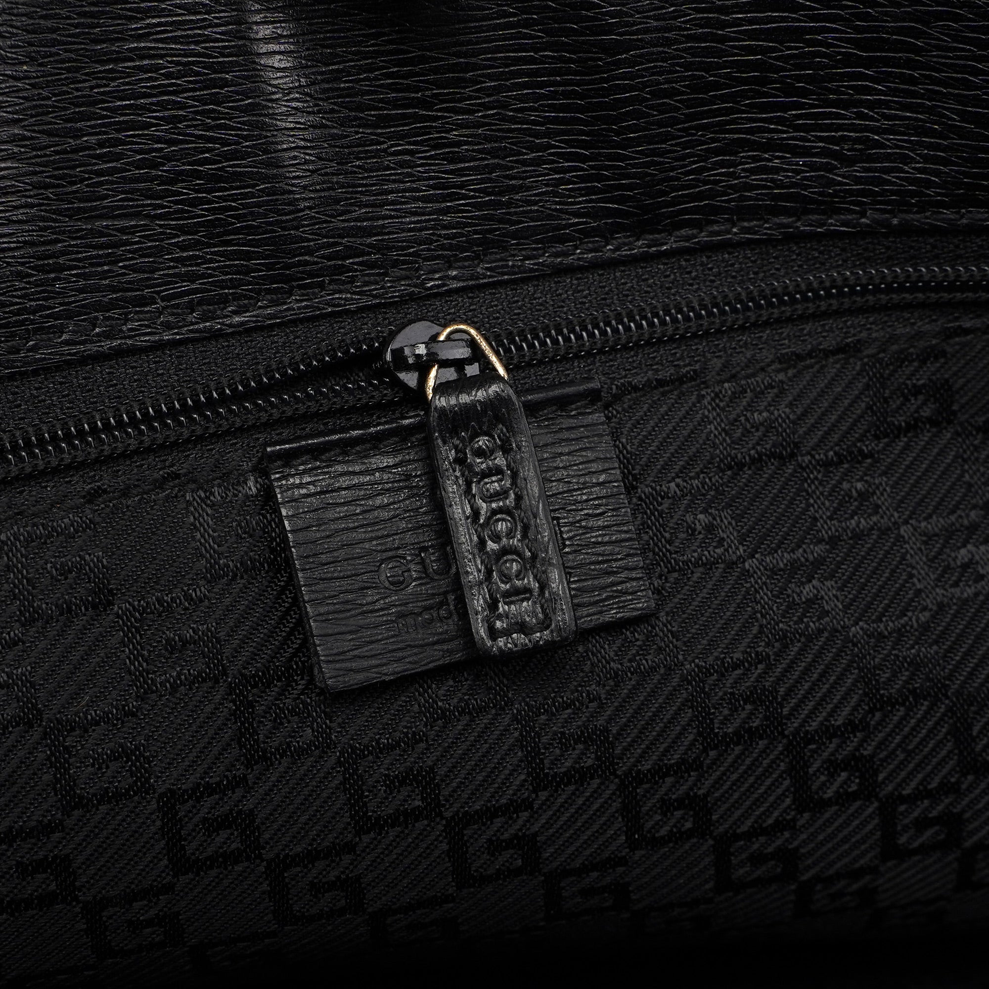 002 1091 Black Leather Tote Bag