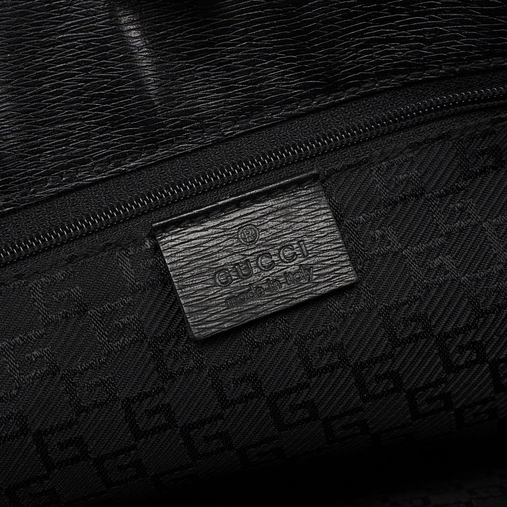 002 1091 Black Leather Tote Bag