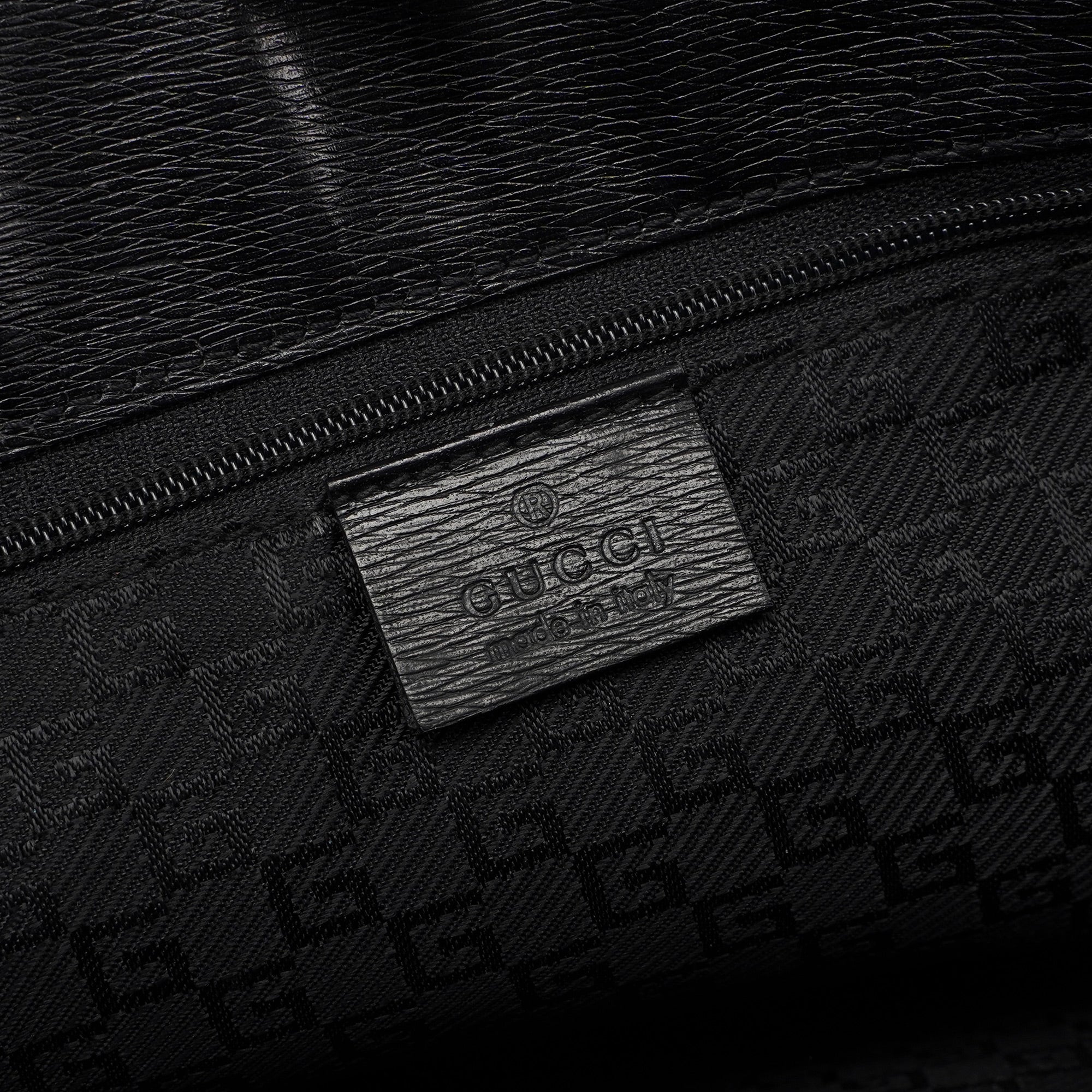 002 1091 Black Leather Tote Bag