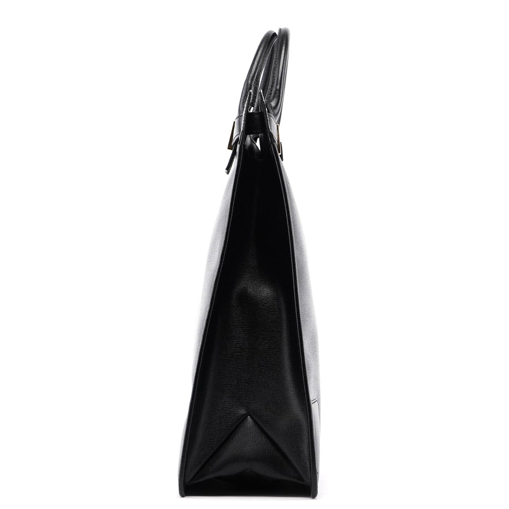 002 1091 Black Leather Tote Bag