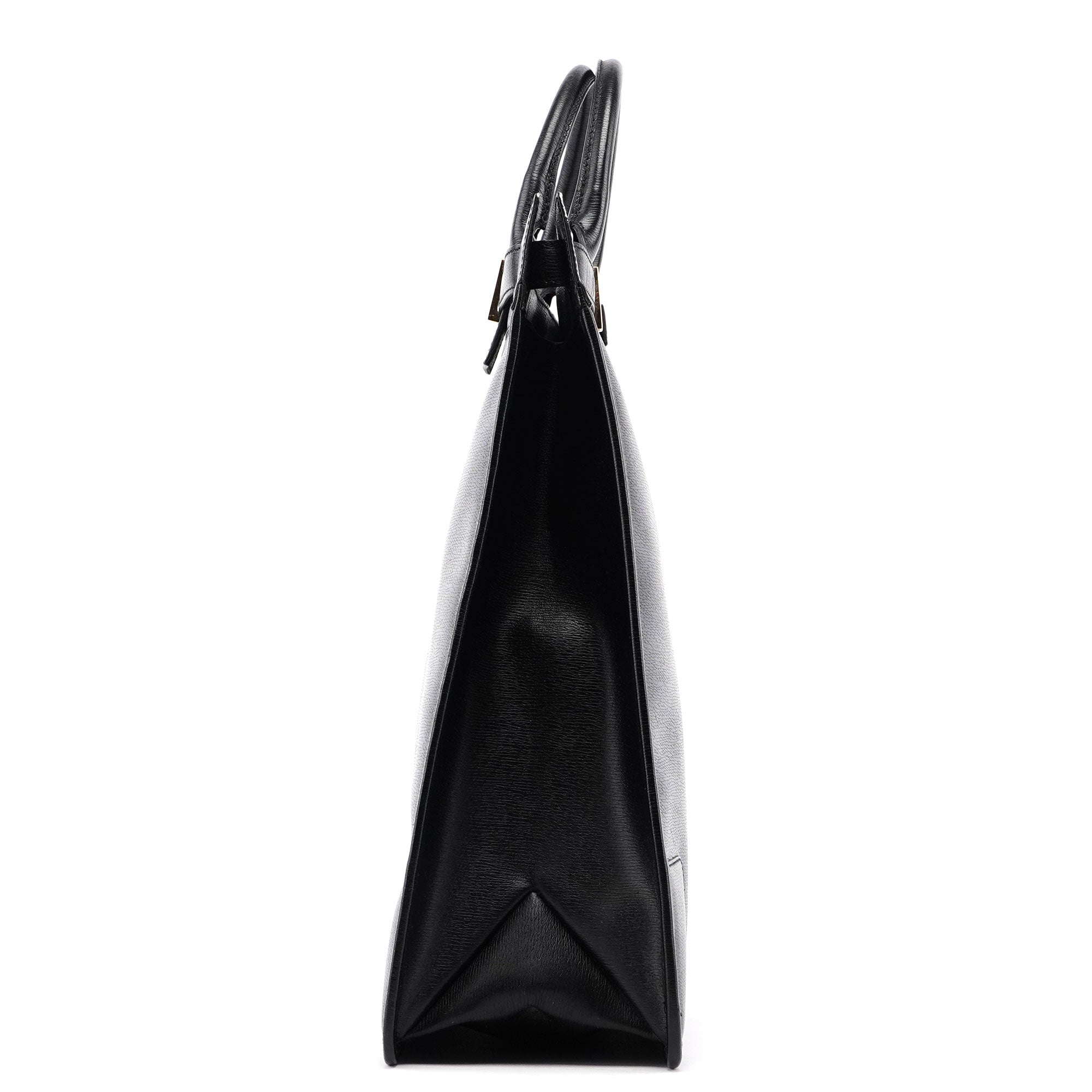002 1091 Black Leather Tote Bag