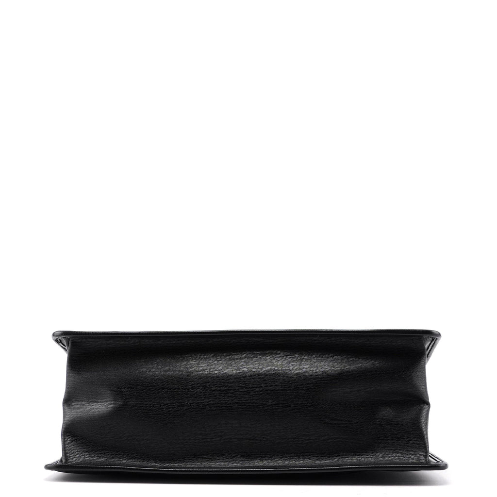 002 1091 Black Leather Tote Bag