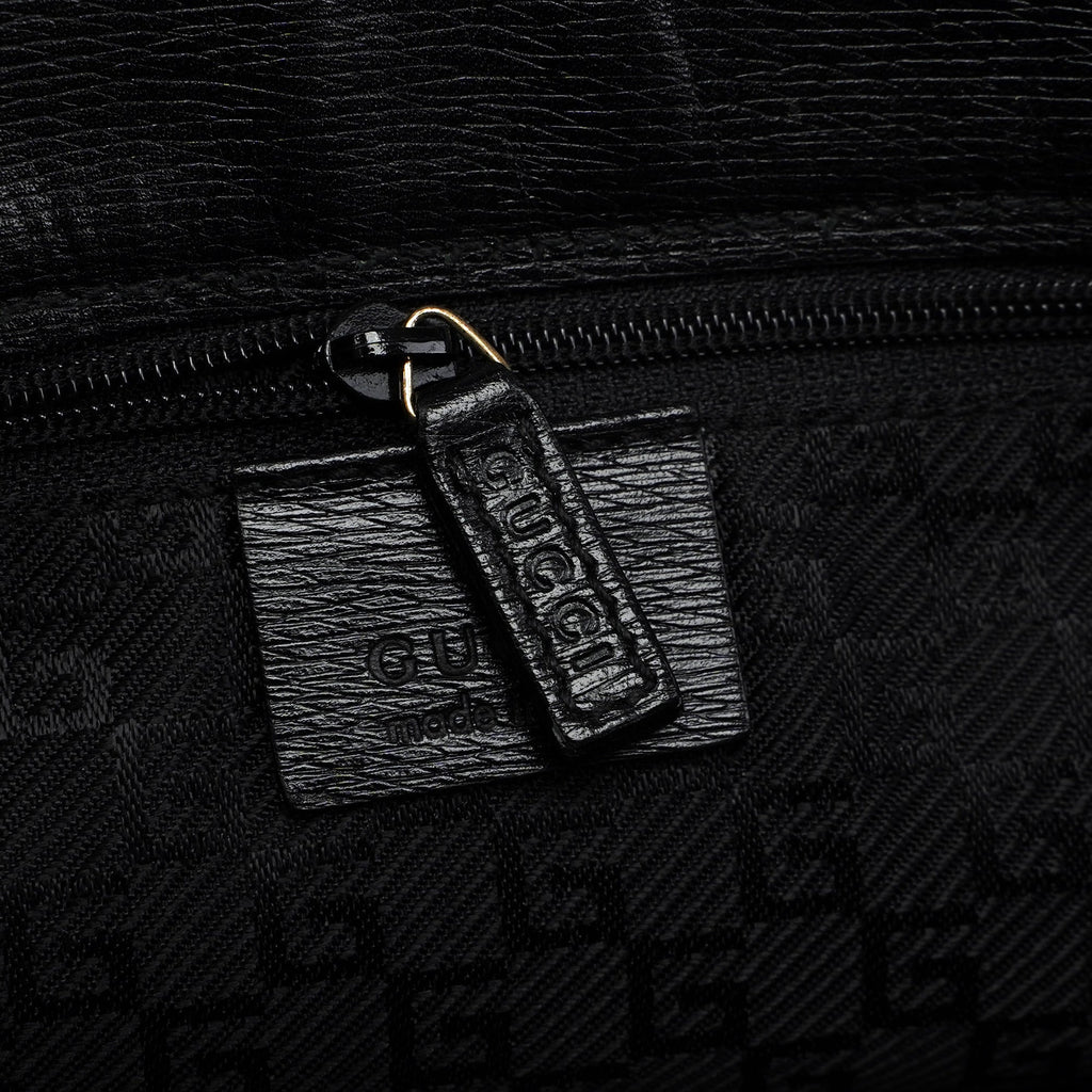002 1091 Black Leather Tote Bag