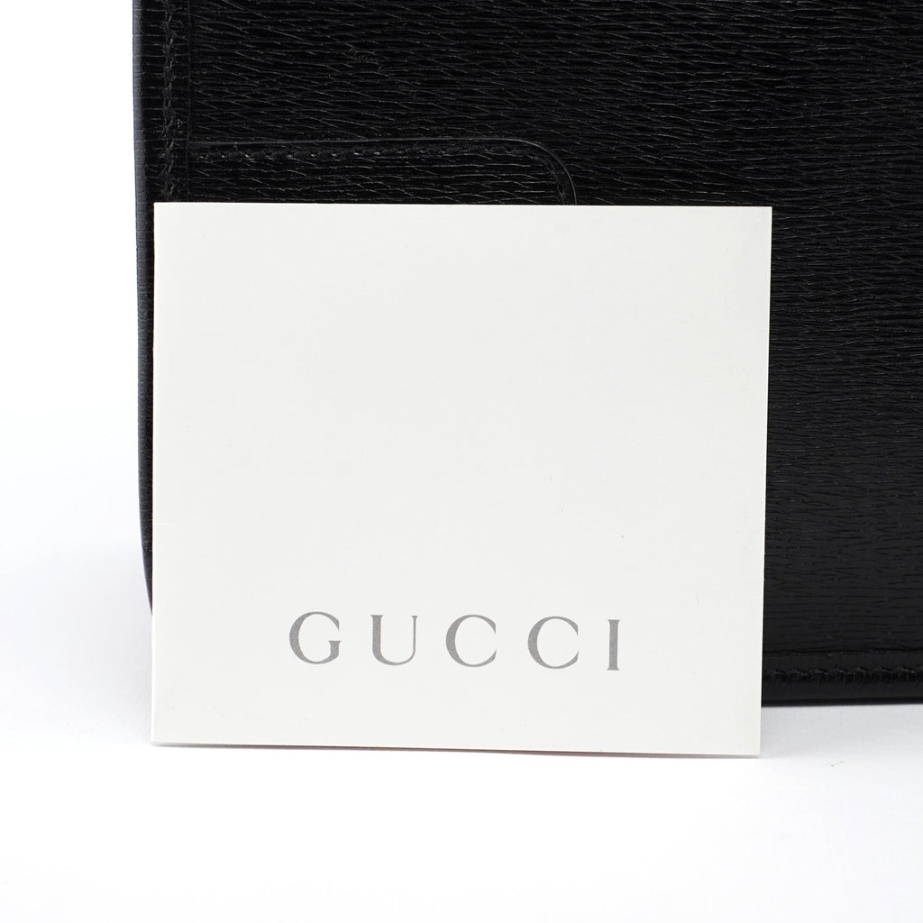 002 1091 Black Leather Tote Bag