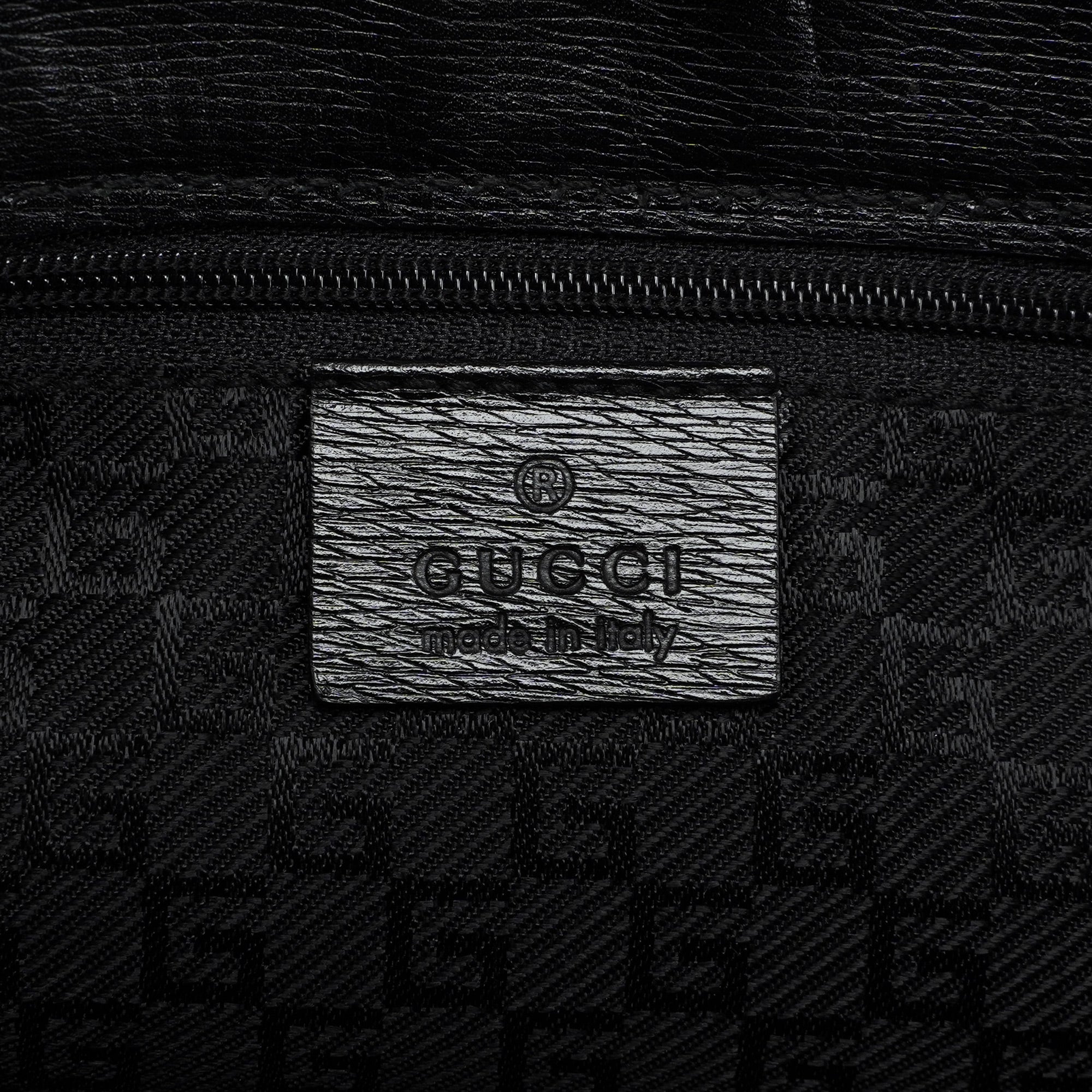002 1091 Black Leather Tote Bag