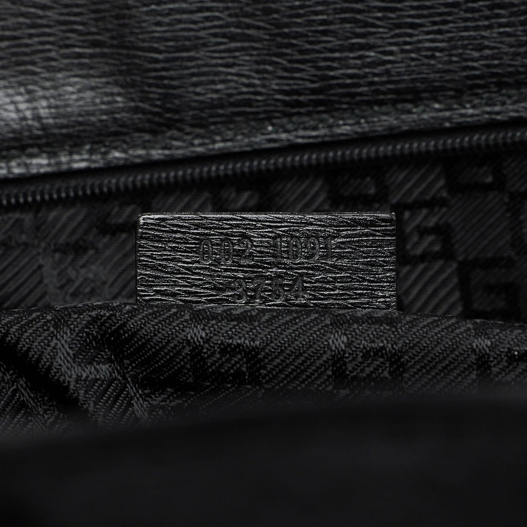 002 1091 Black Leather Tote Bag
