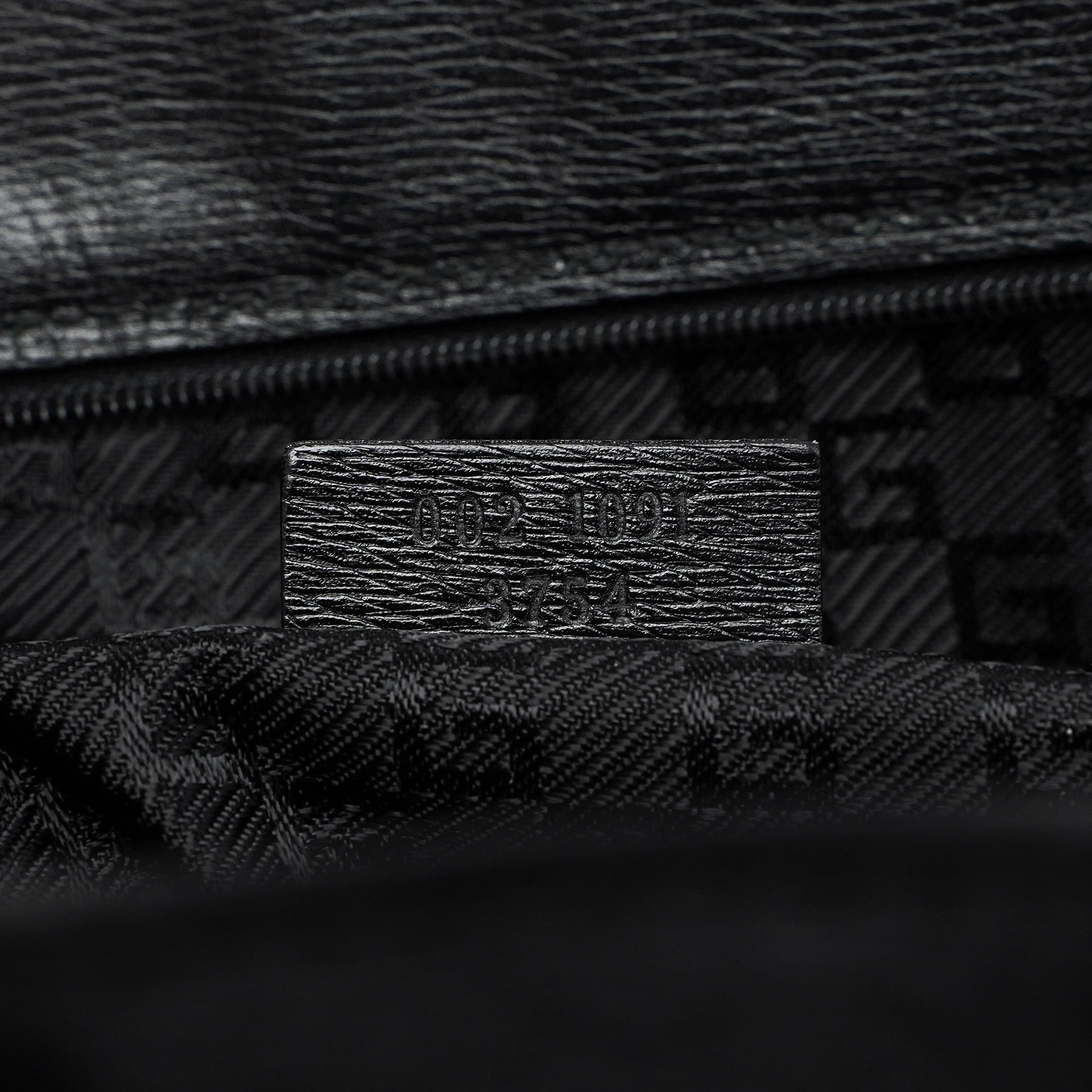 002 1091 Black Leather Tote Bag