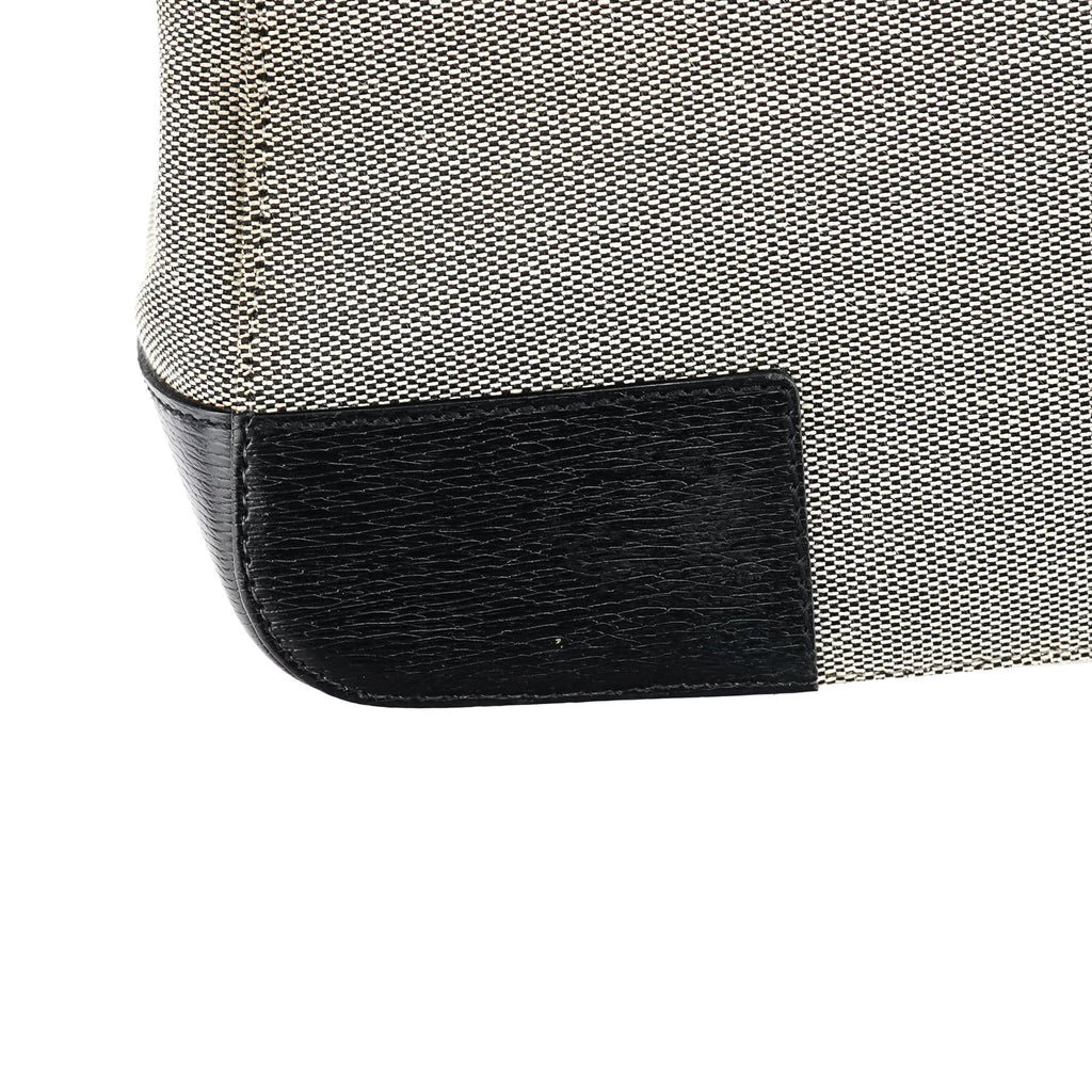 002 1103 Beige Canvas Square G Tote Bag