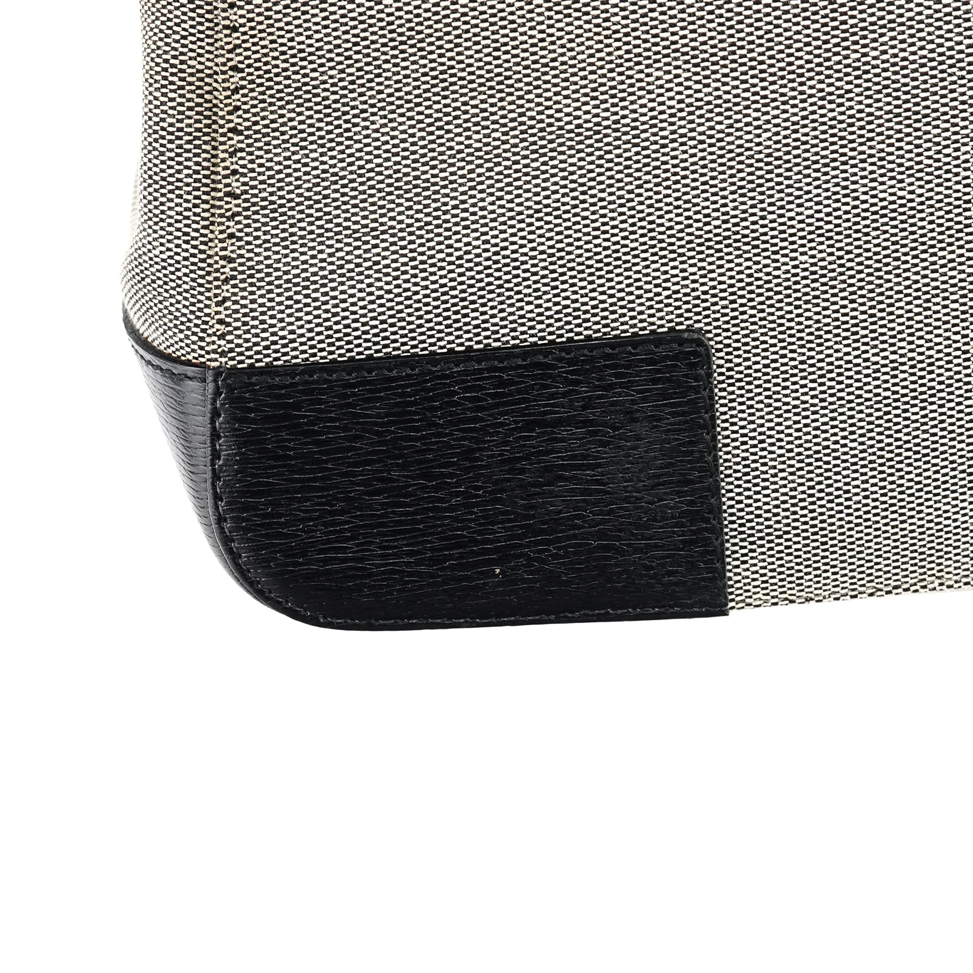 002 1103 Beige Canvas Square G Tote Bag
