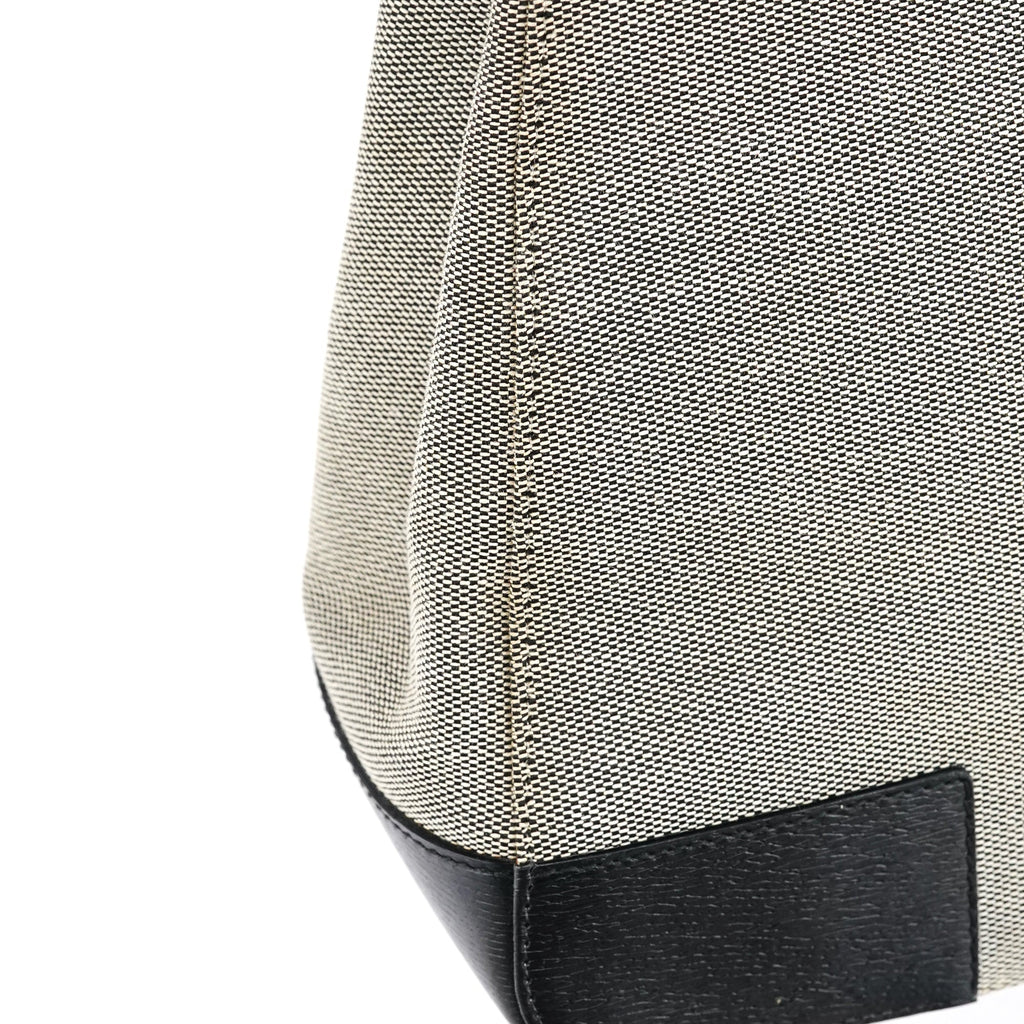 002 1103 Beige Canvas Square G Tote Bag