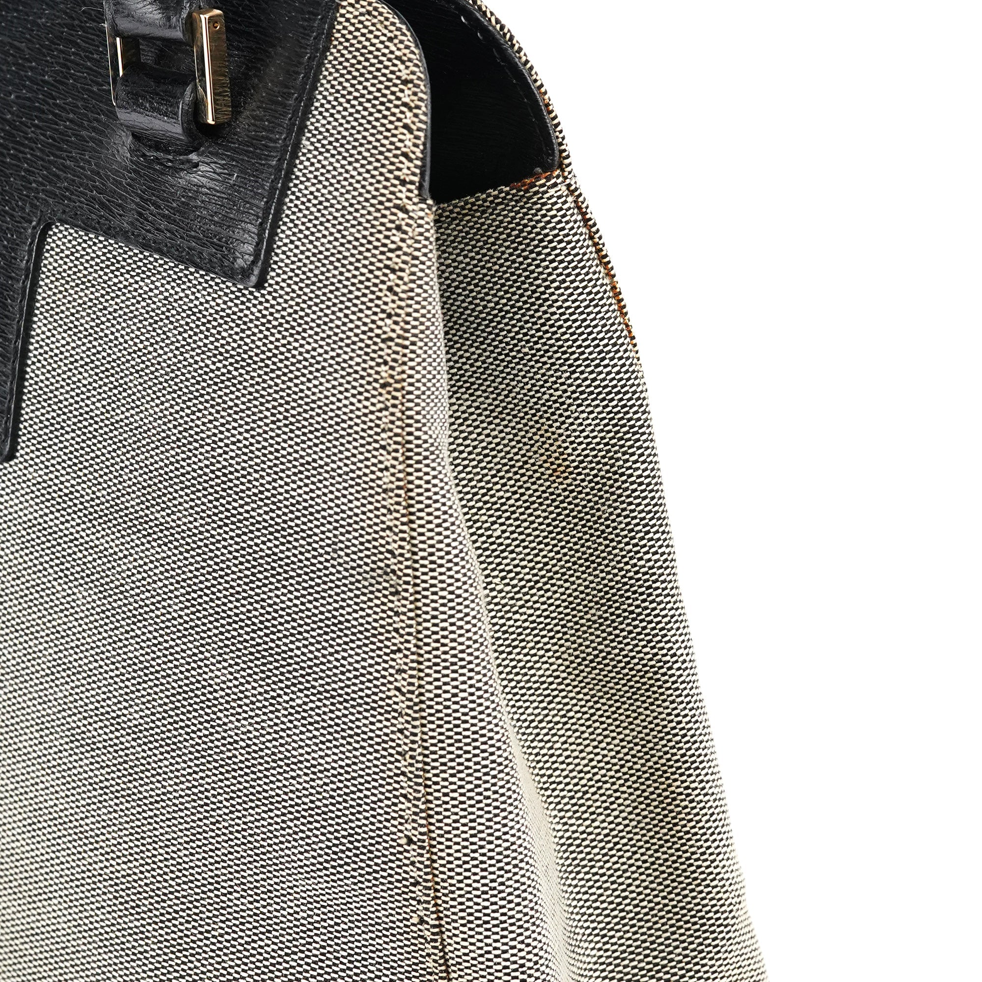 002 1103 Beige Canvas Square G Tote Bag