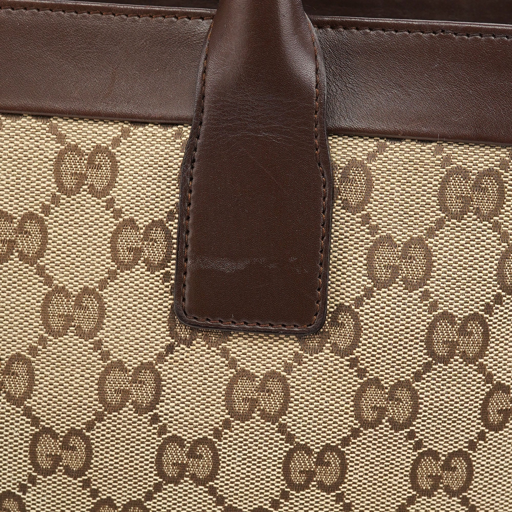 002 1119 Beige Brown GG Tote Bag