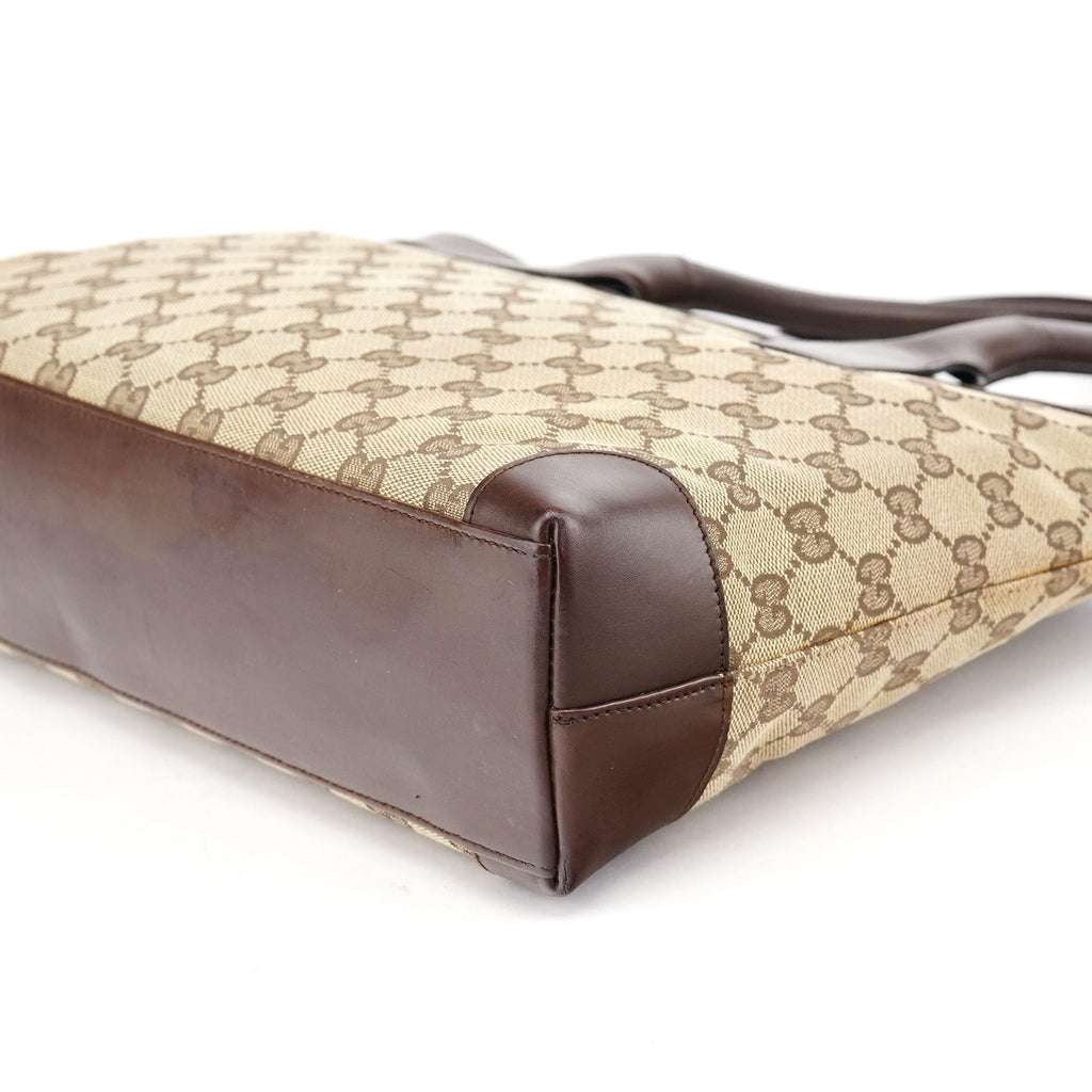 002 1119 Beige Brown GG Tote Bag