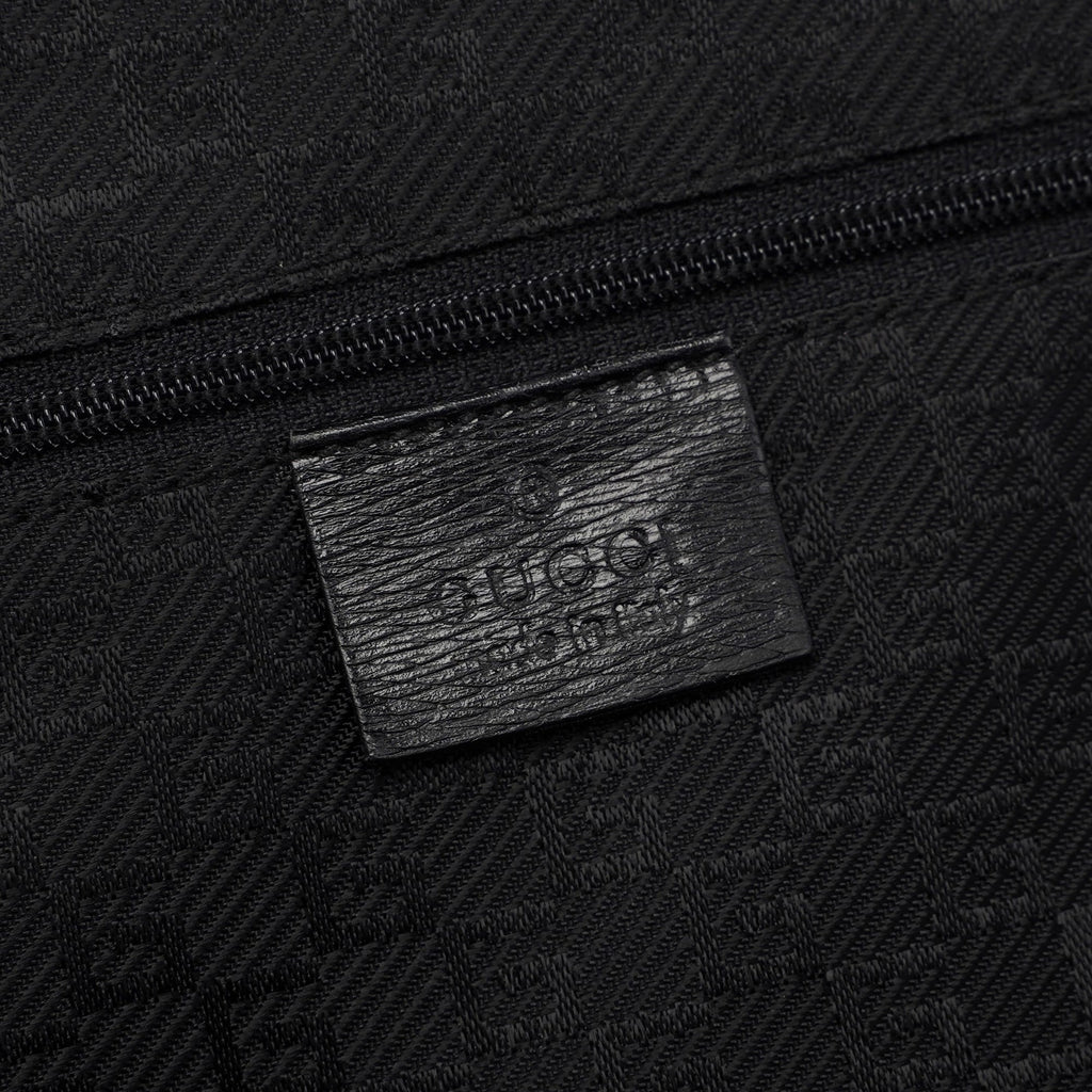 002 1122 Black Leather Tote Bag