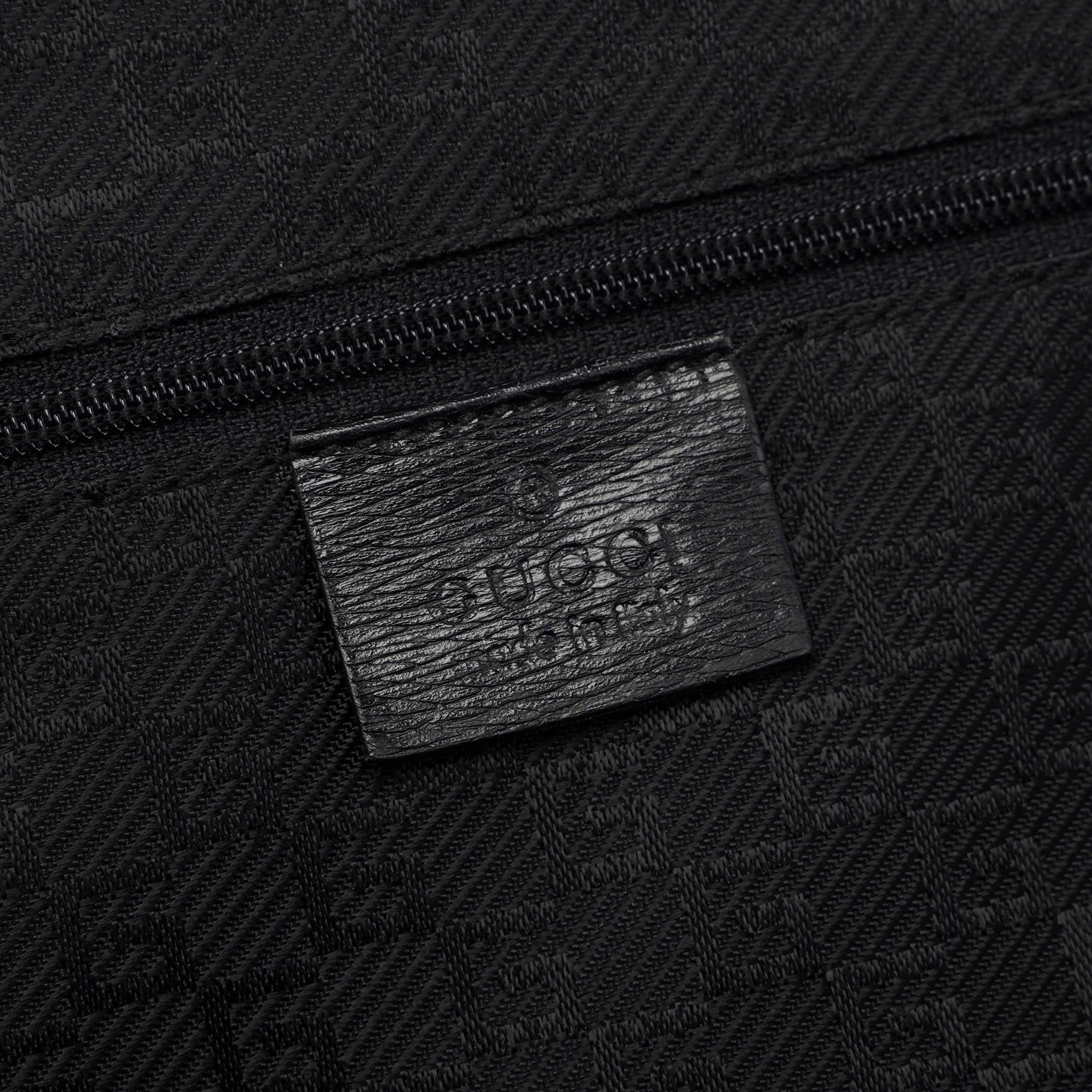 002 1122 Black Leather Tote Bag