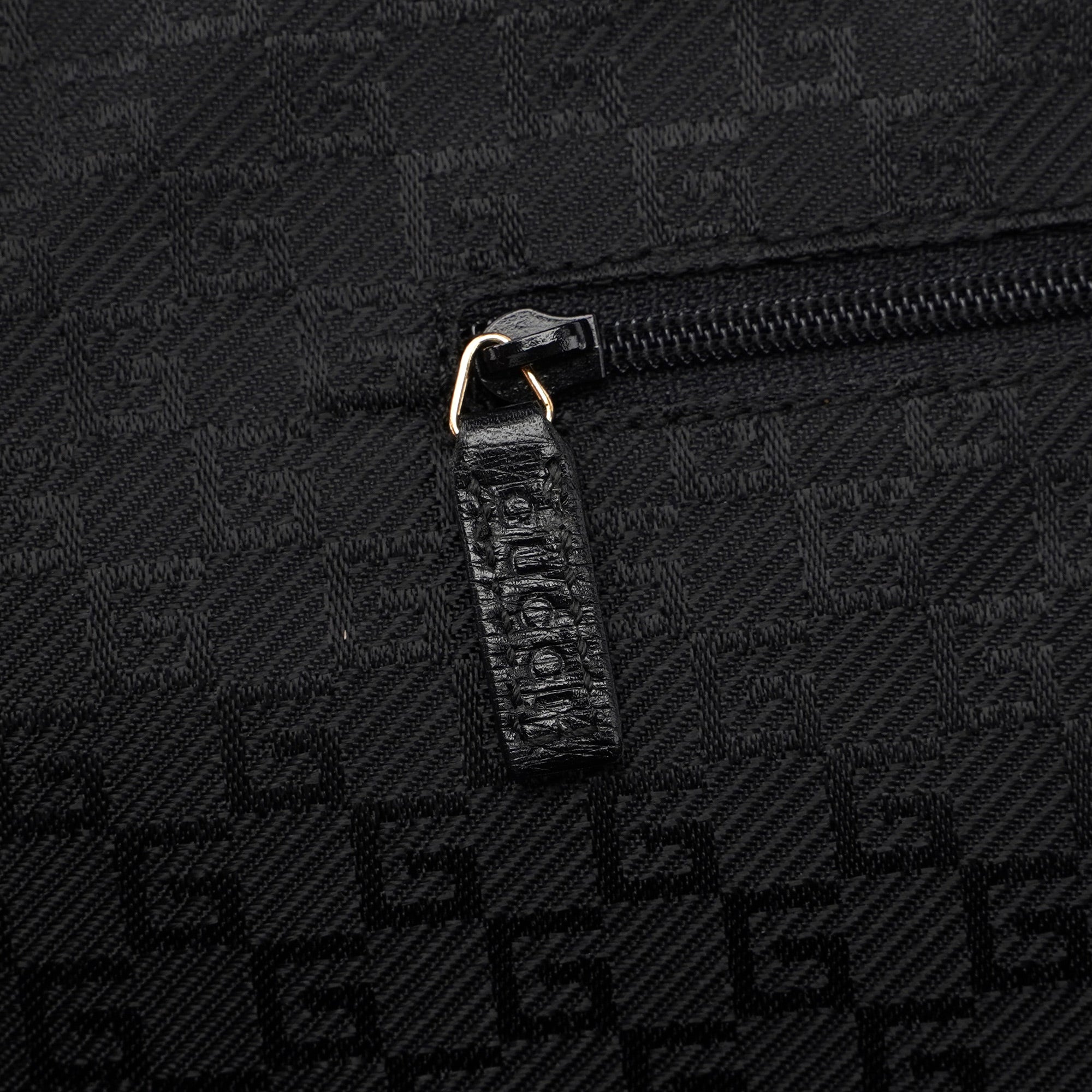 002 1122 Black Leather Tote Bag