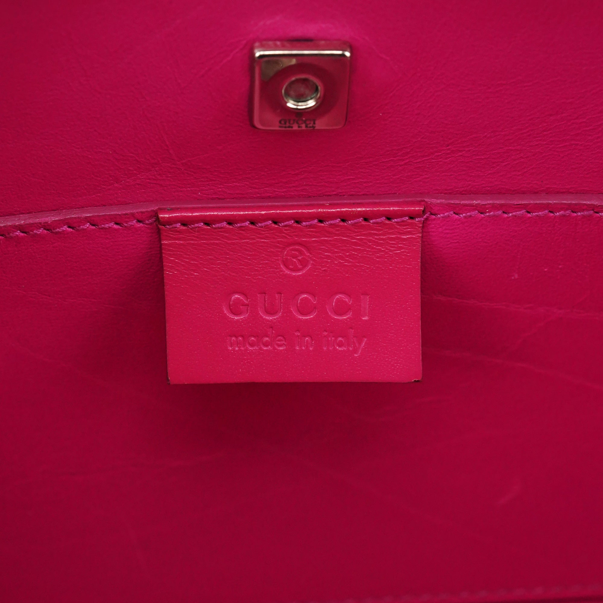 002 1130 Pink Satin Leather Tote Bag