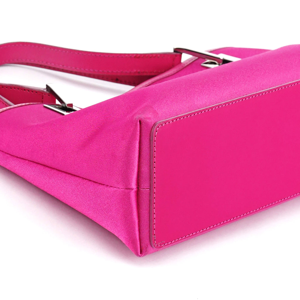 002 1130 Pink Satin Leather Tote Bag