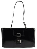 002 1132 Black Patent Leather Jackie Tote Bag