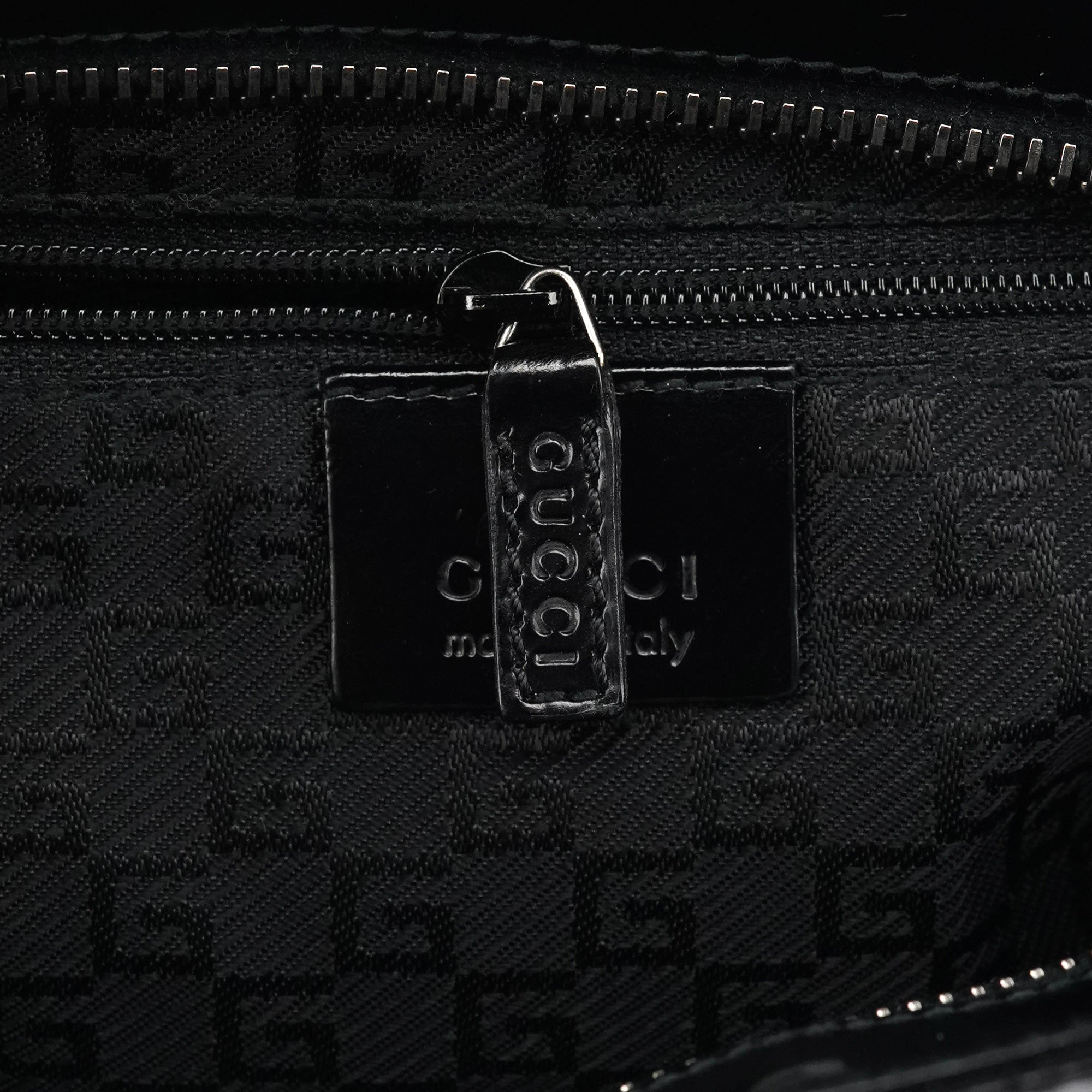 002 1132 Black Patent Leather Jackie Tote Bag