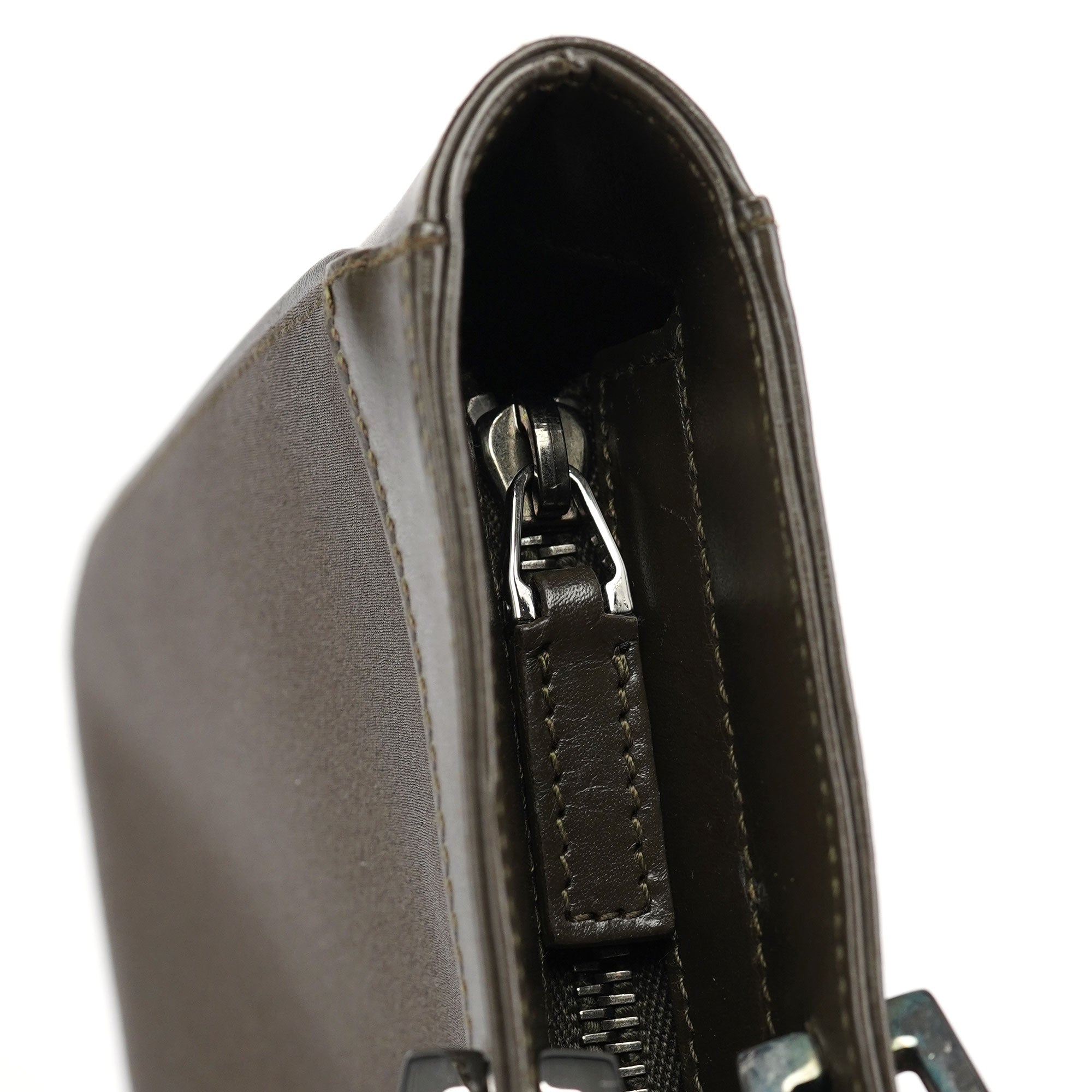 002 1132 Olive Satin Jackie Tote Bag