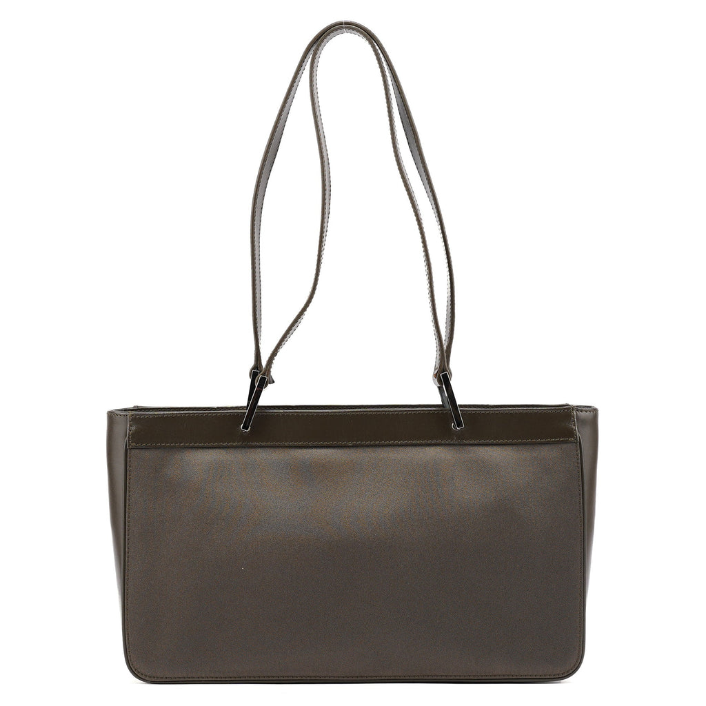 002 1132 Olive Satin Jackie Tote Bag