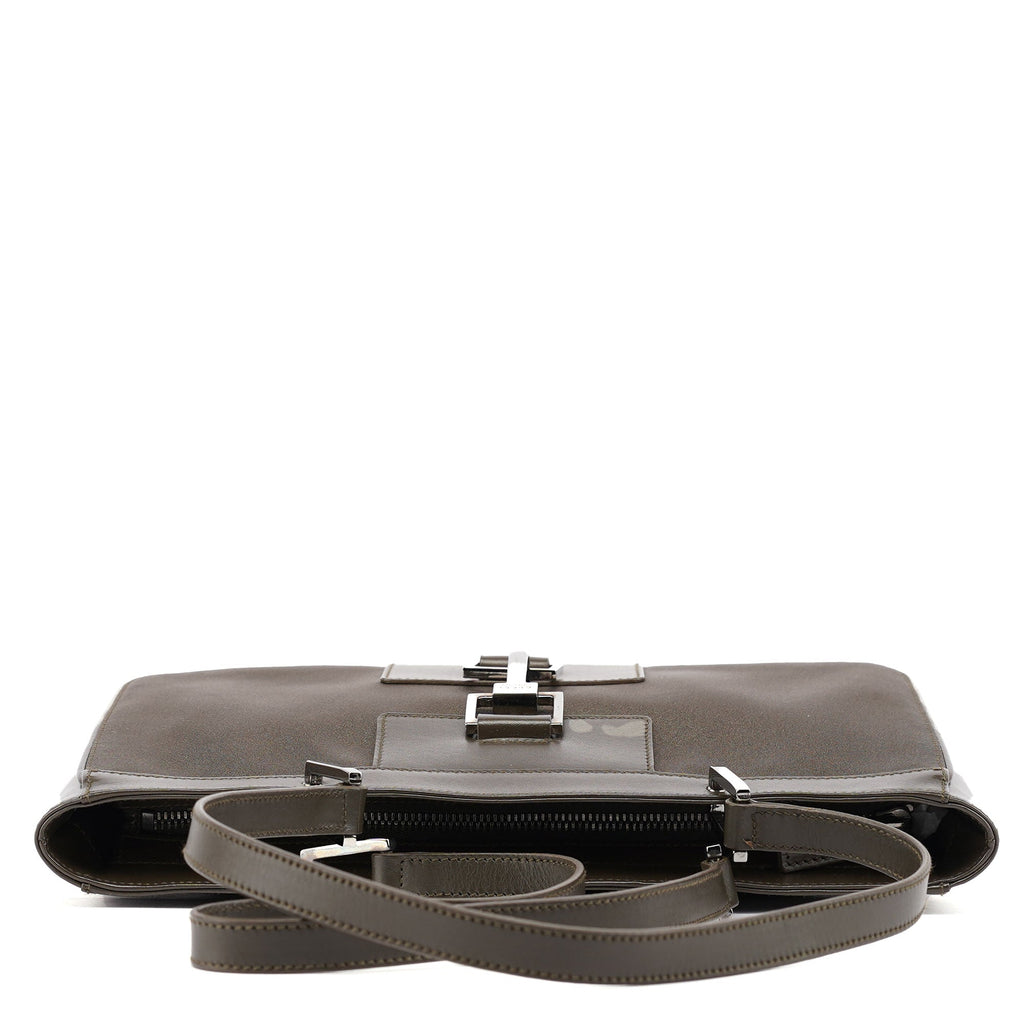 002 1132 Olive Satin Jackie Tote Bag