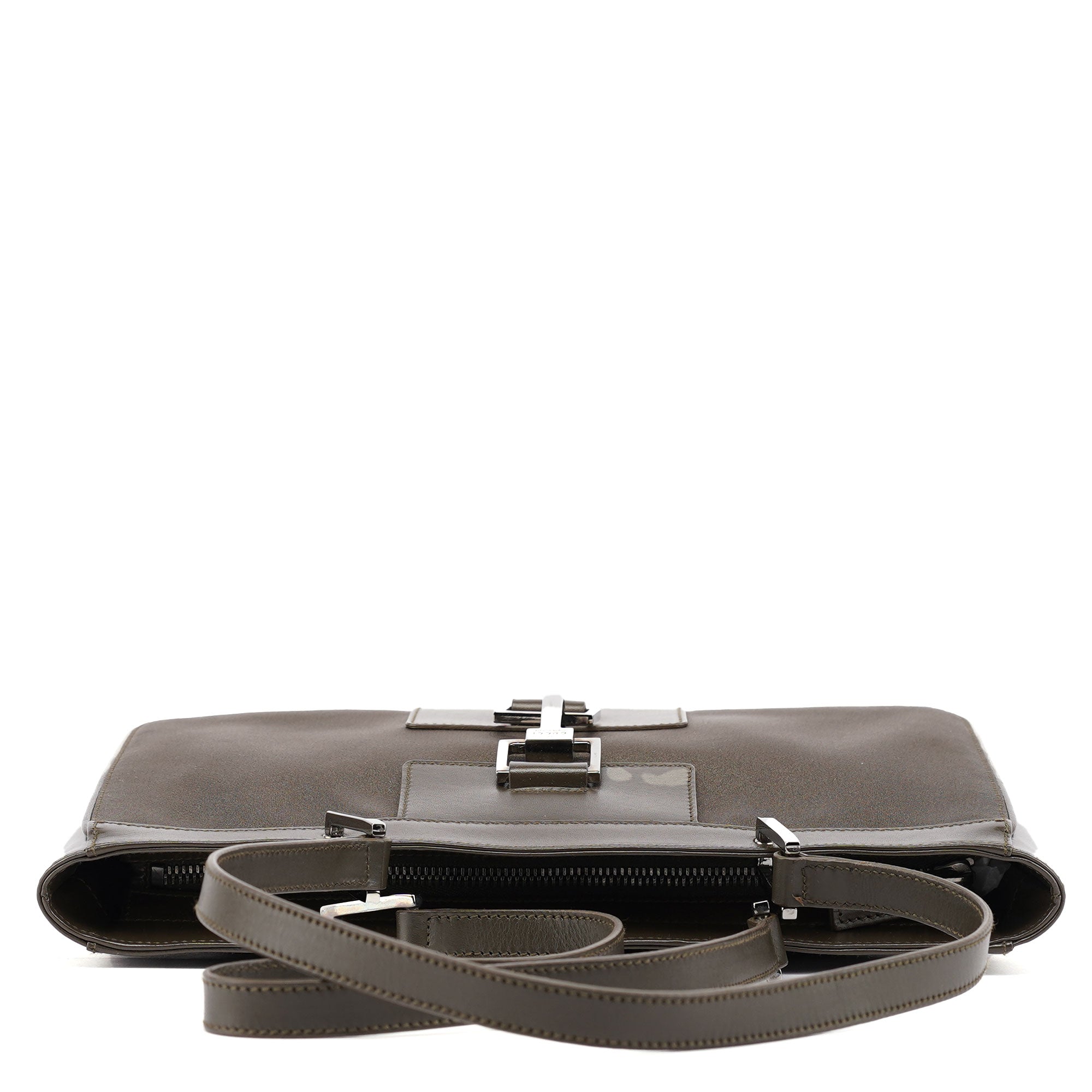 002 1132 Olive Satin Jackie Tote Bag